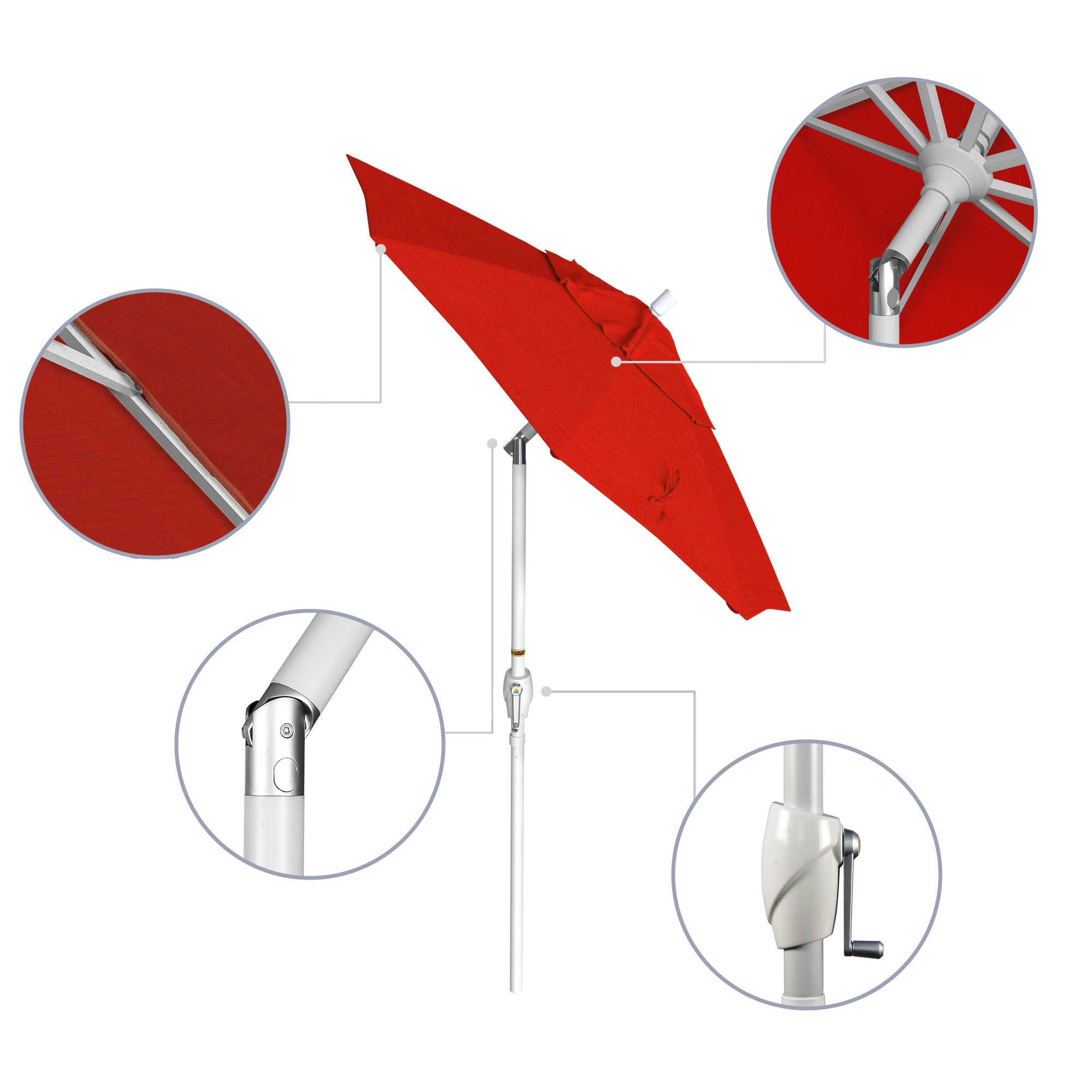 6' Pacific Trail Series Patio Umbrella - Sunbrella Fabric