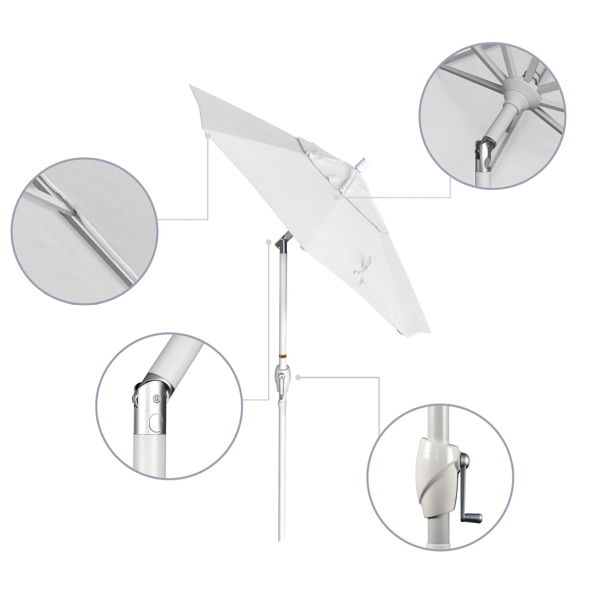 6' Pacific Trail Series Patio Umbrella - Sunbrella Fabric