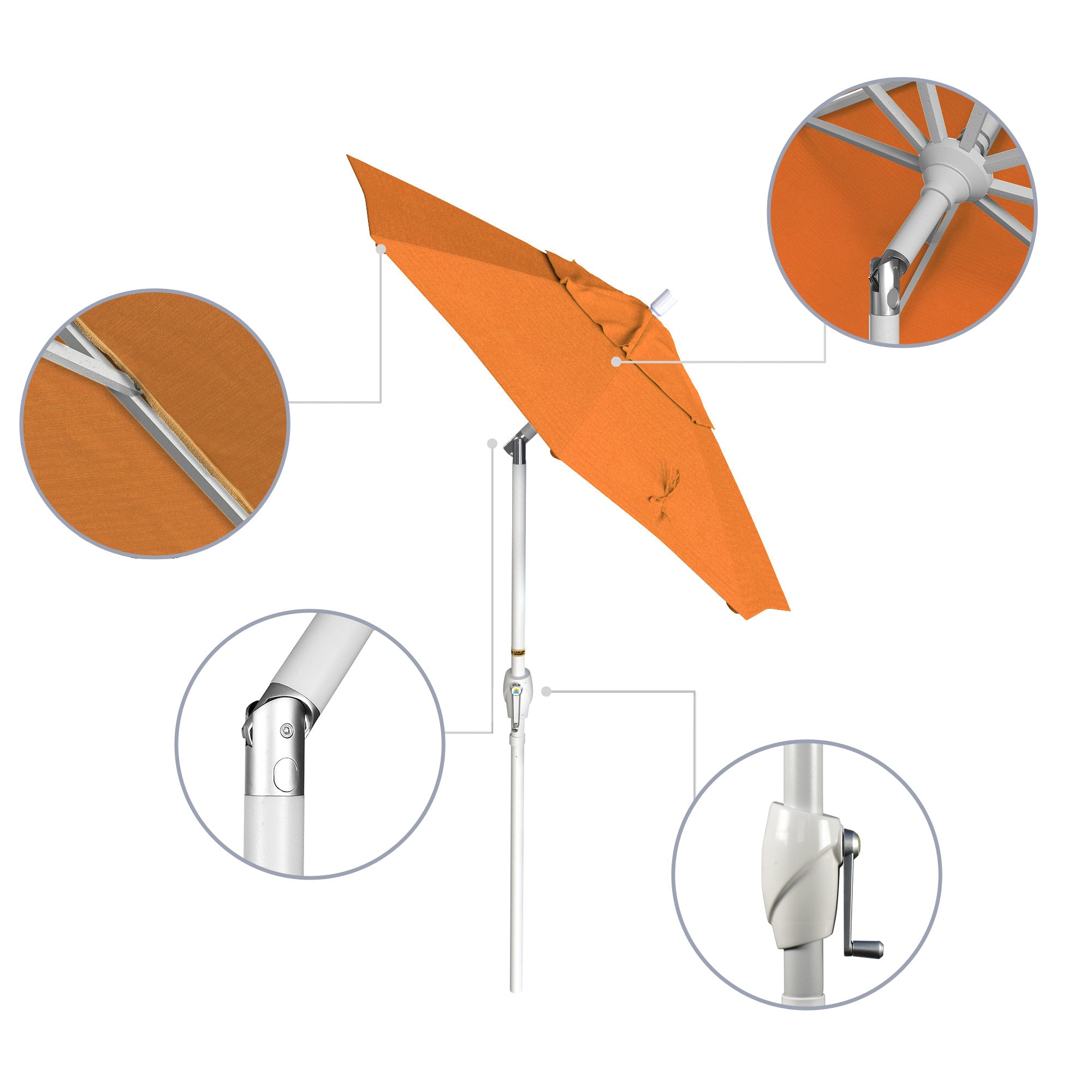 6' Pacific Trail Series Patio Umbrella - Sunbrella Fabric