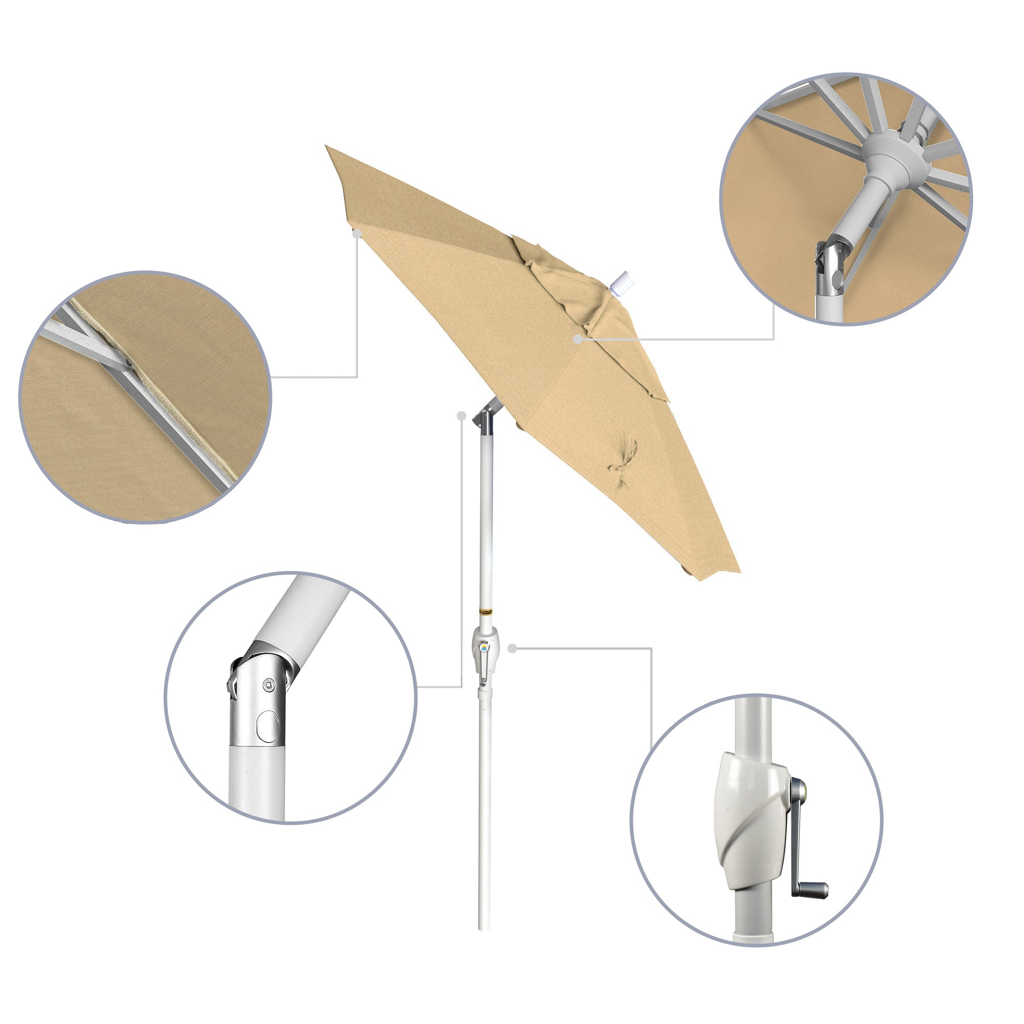 6' Pacific Trail Series Patio Umbrella - Sunbrella Fabric