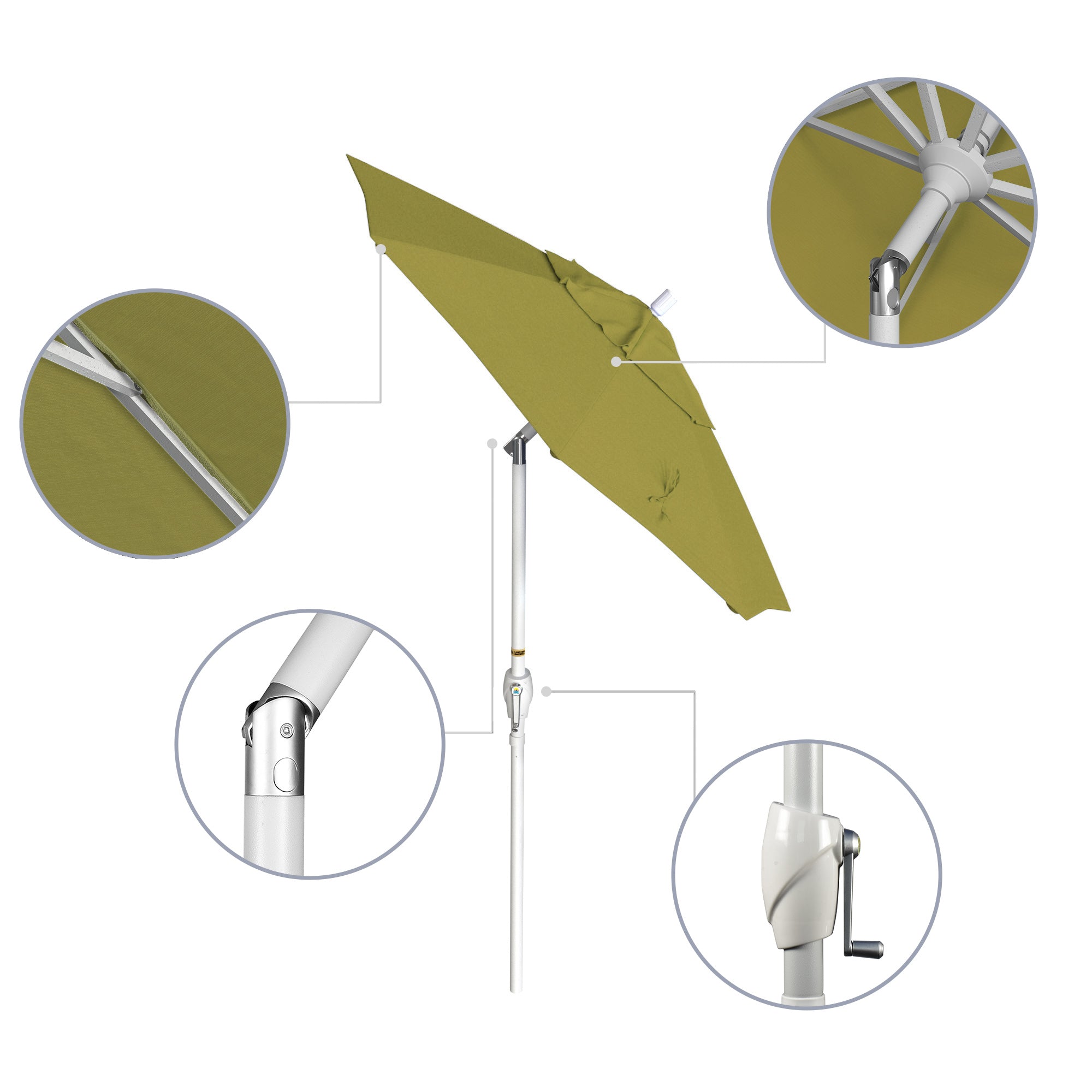 6' Pacific Trail Series Patio Umbrella - Sunbrella Fabric