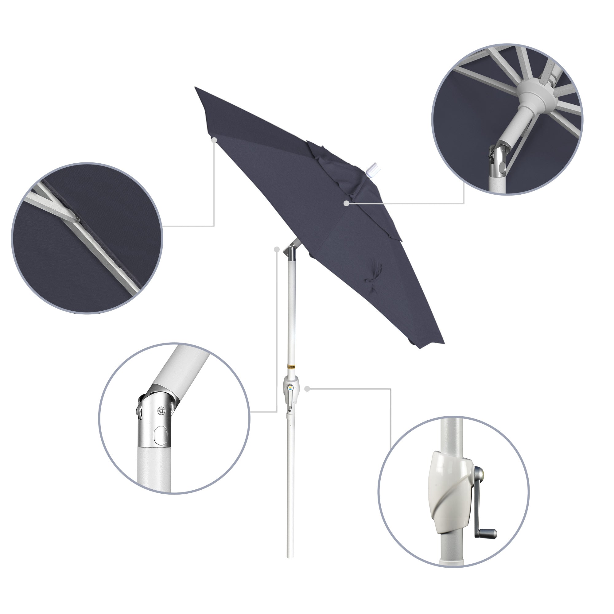 6' Pacific Trail Series Patio Umbrella - Sunbrella Fabric