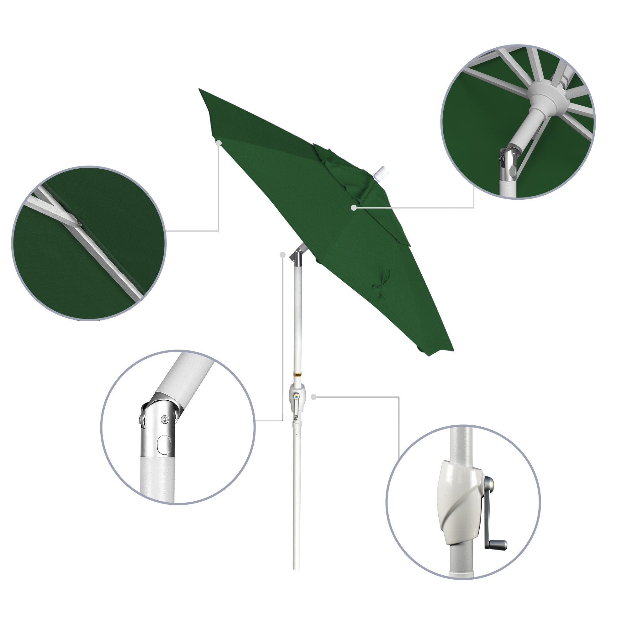 6' Pacific Trail Series Patio Umbrella - Sunbrella Fabric