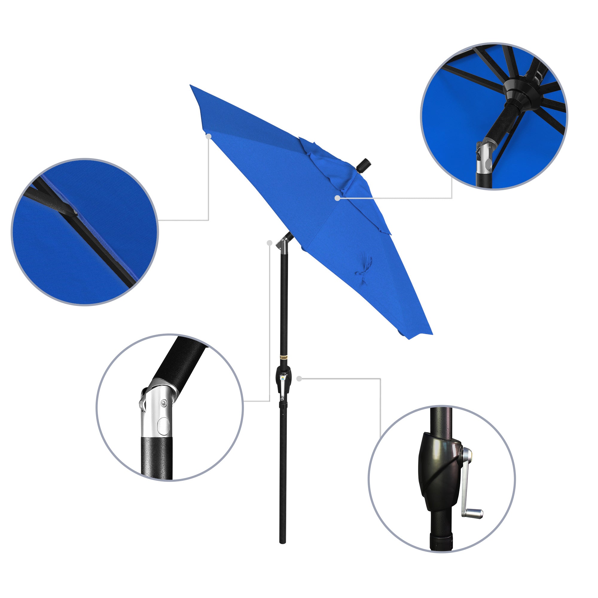 6' Pacific Trail Series Patio Umbrella - Sunbrella Fabric