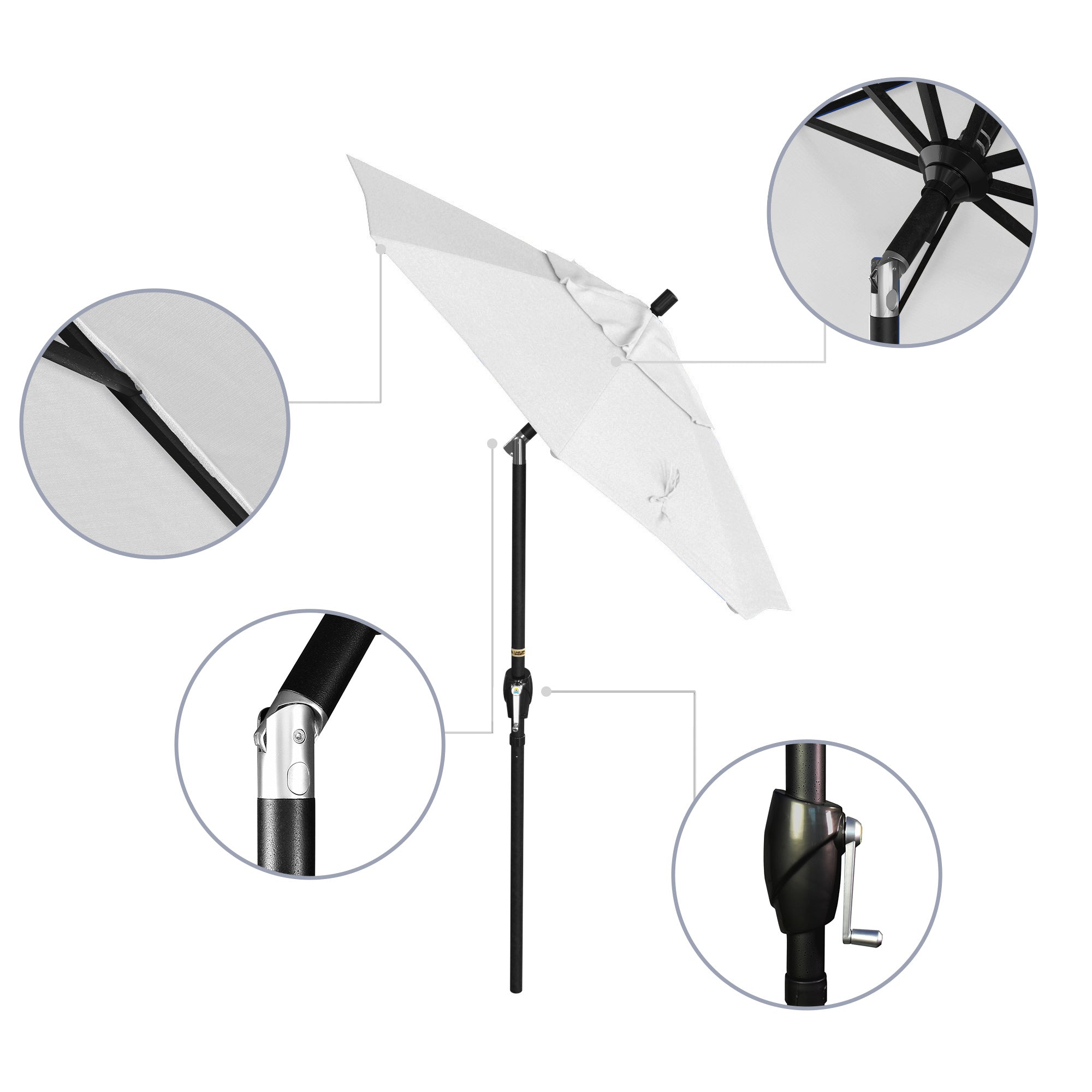 6' Pacific Trail Series Patio Umbrella - Sunbrella Fabric