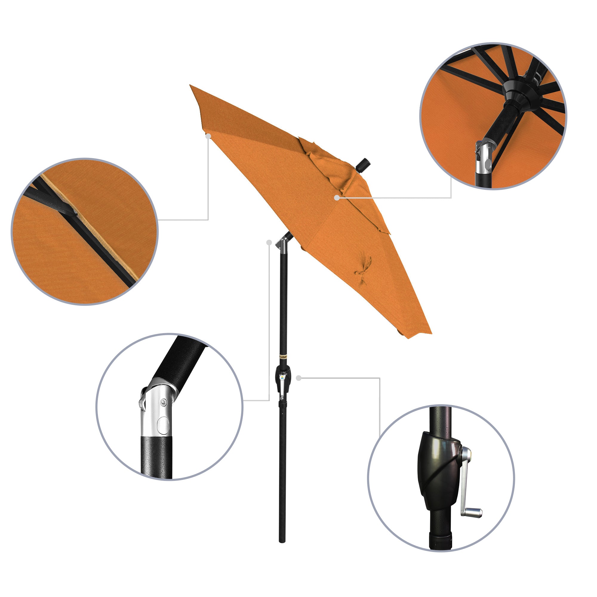 6' Pacific Trail Series Patio Umbrella - Sunbrella Fabric