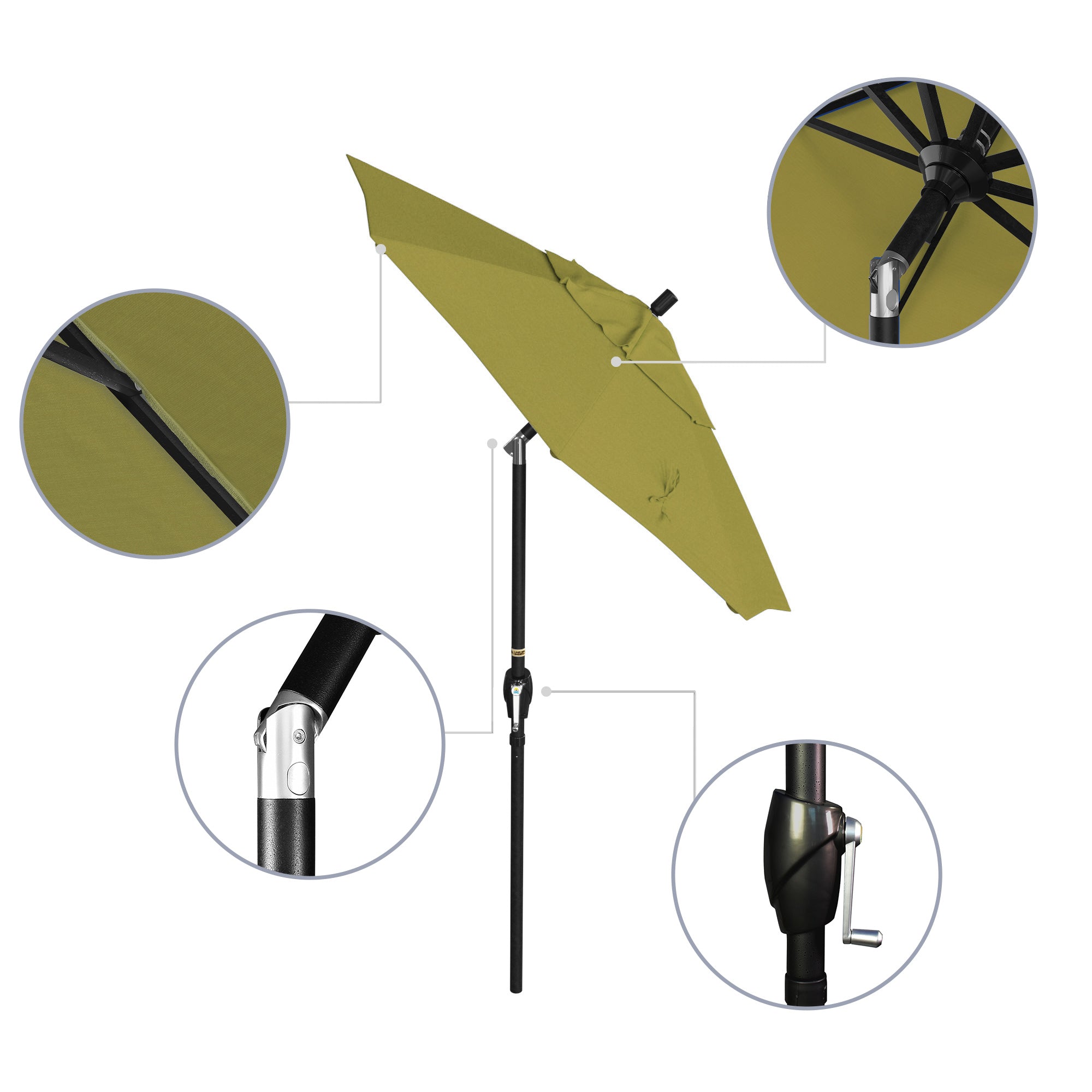 6' Pacific Trail Series Patio Umbrella - Sunbrella Fabric