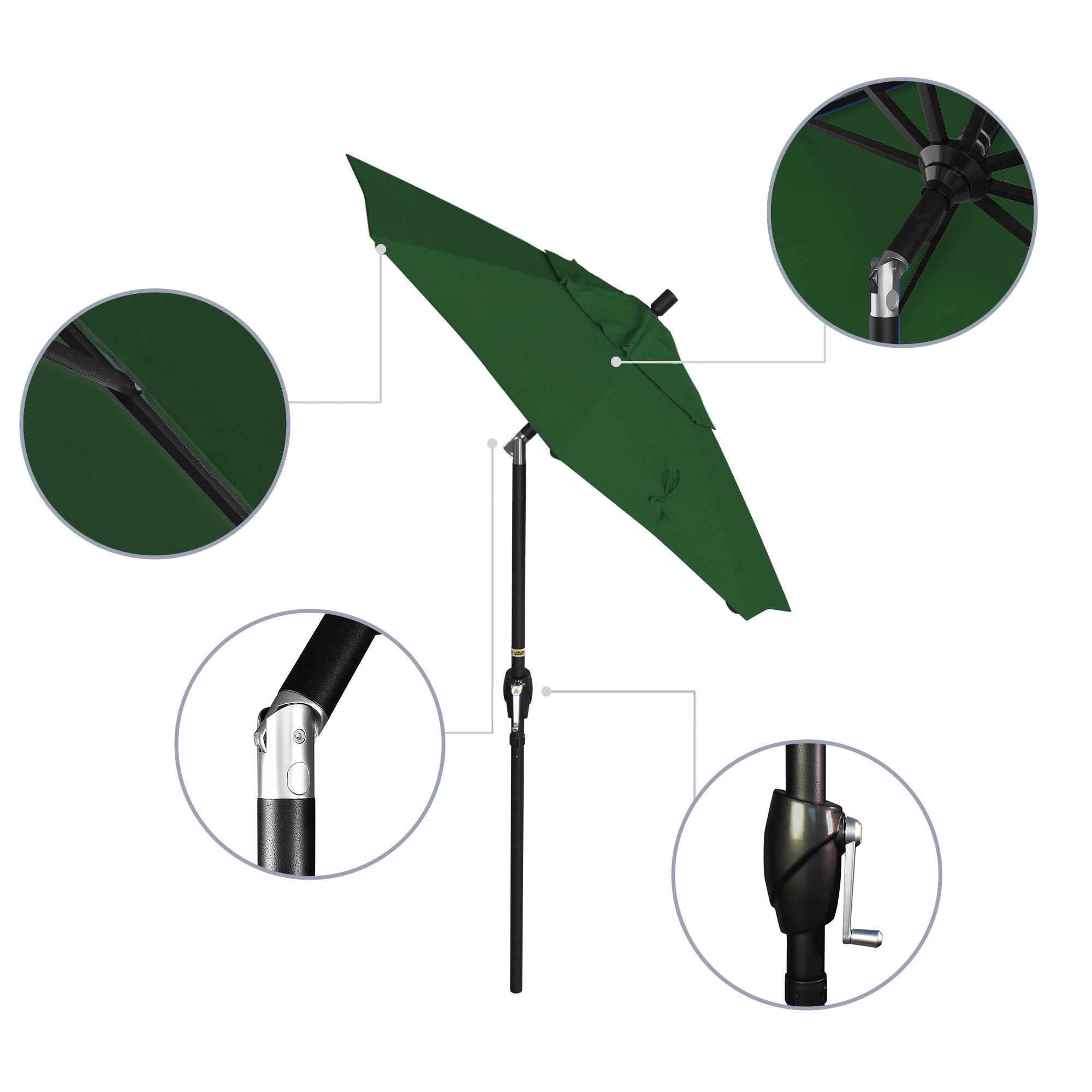 6' Pacific Trail Series Patio Umbrella - Sunbrella Fabric