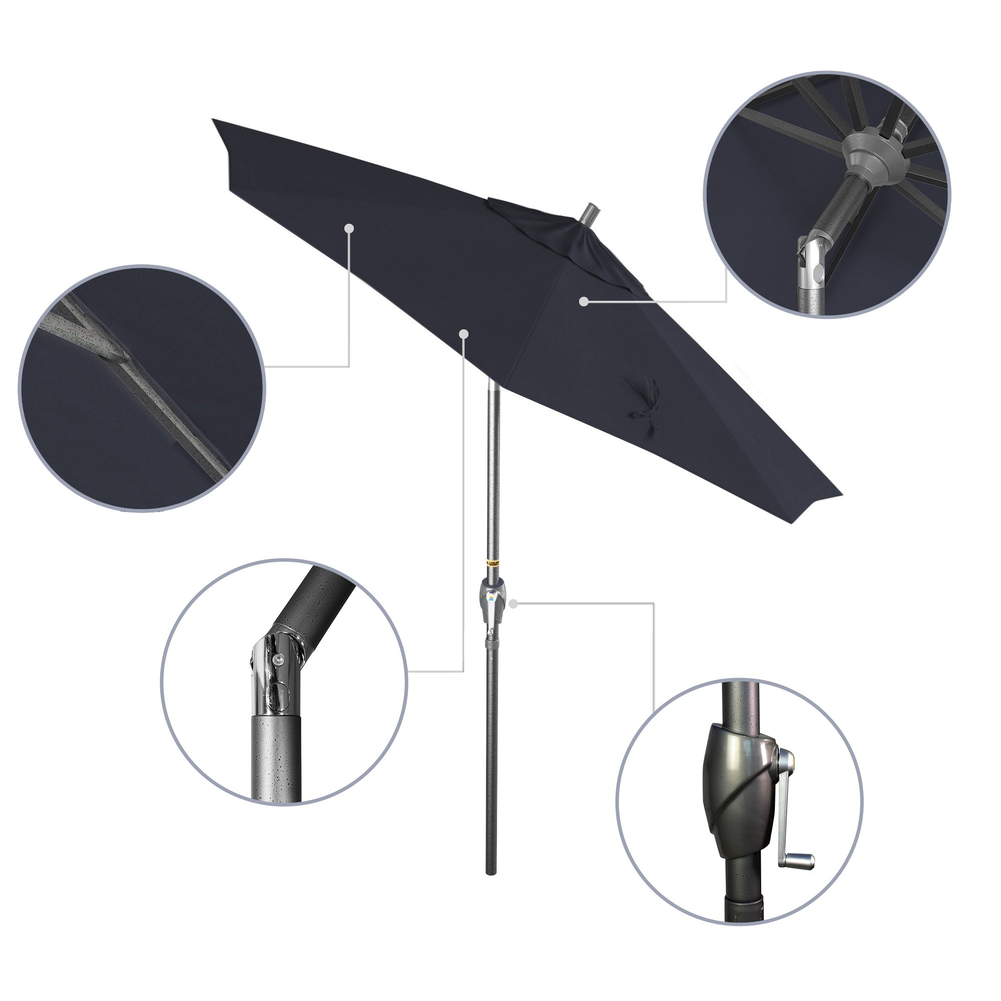 7.5' Pacific Trail Series Patio Umbrella - Sunbrella Fabric
