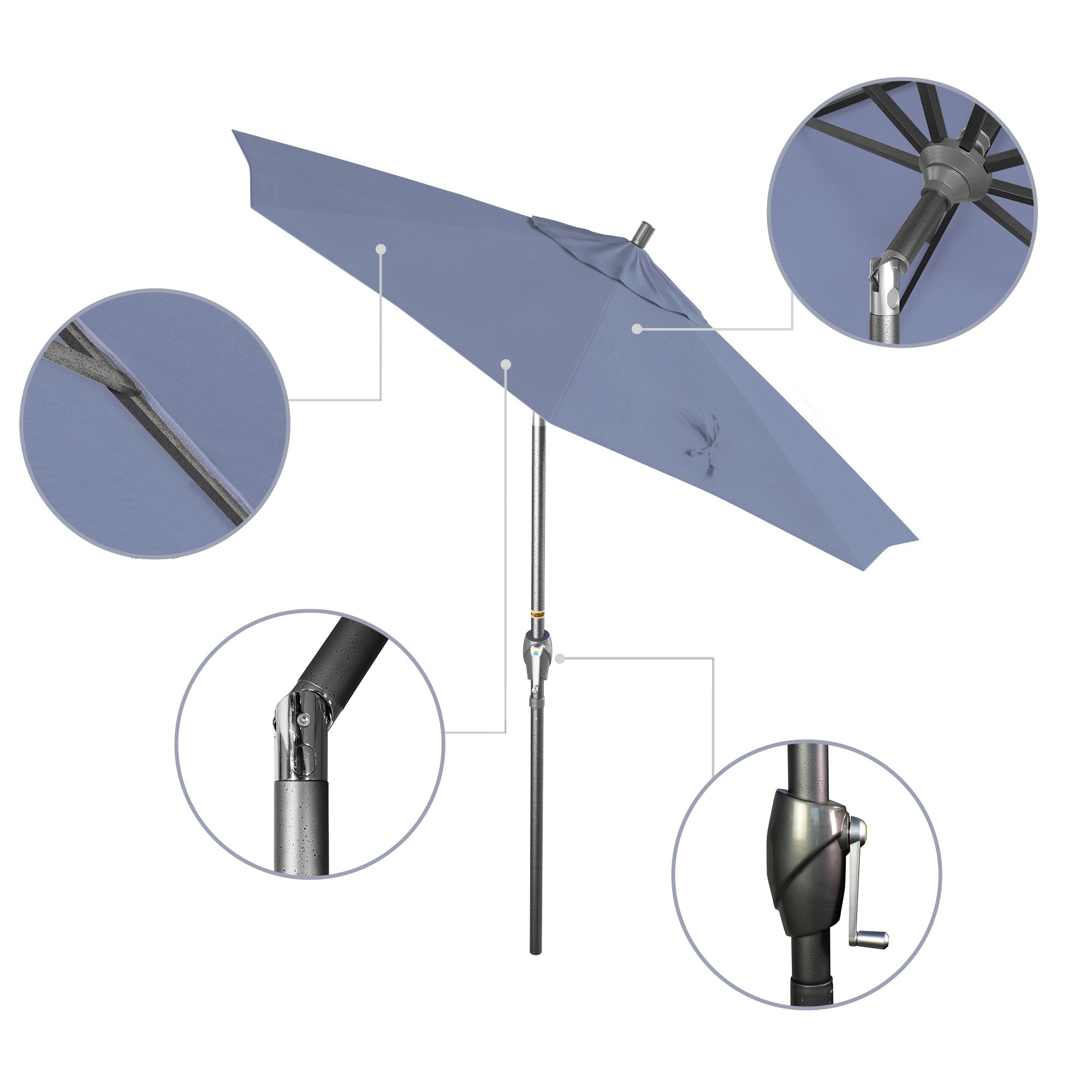 7.5' Pacific Trail Series Patio Umbrella - Sunbrella Fabric