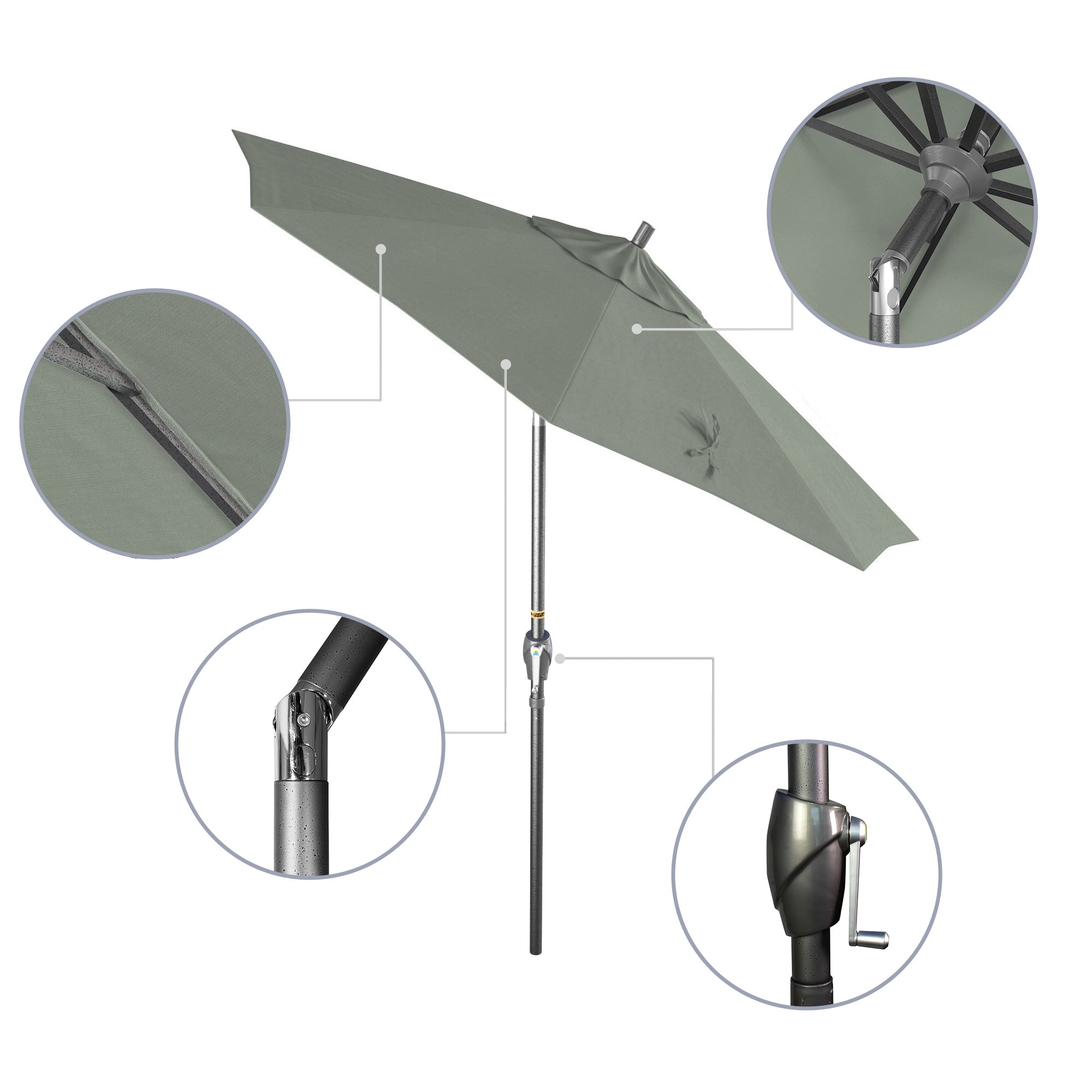 7.5' Pacific Trail Series Patio Umbrella - Sunbrella Fabric