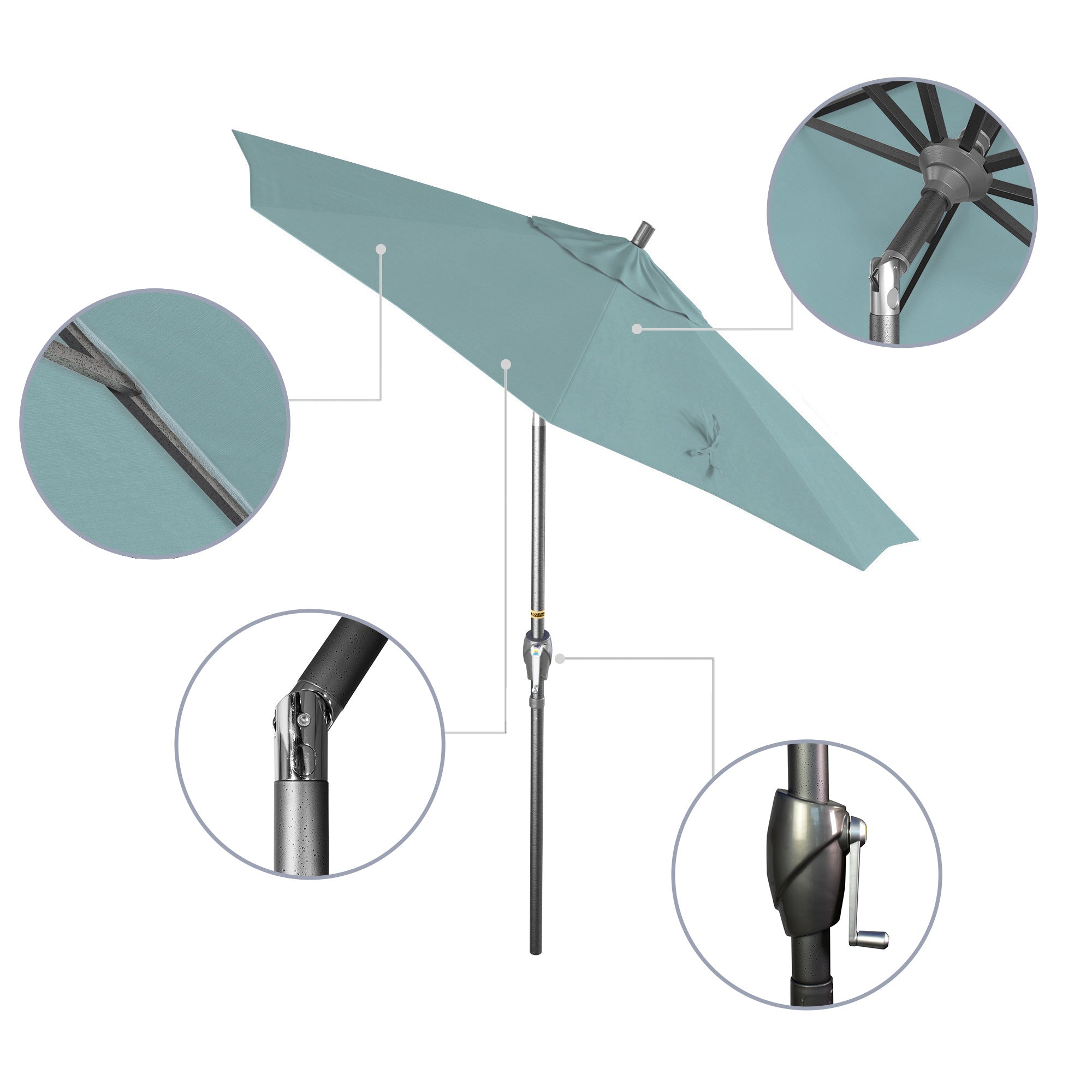 7.5' Pacific Trail Series Patio Umbrella - Sunbrella Fabric