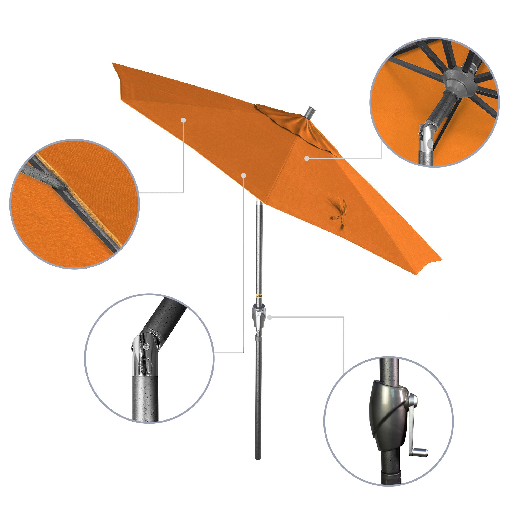 7.5' Pacific Trail Series Patio Umbrella - Sunbrella Fabric