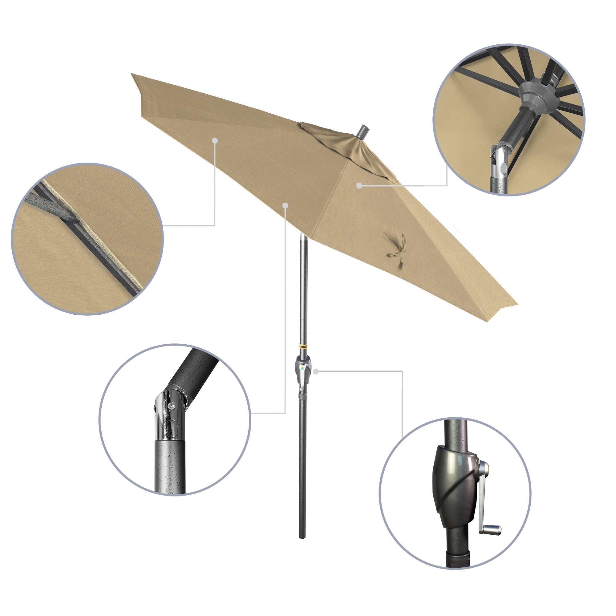 7.5' Pacific Trail Series Patio Umbrella - Sunbrella Fabric