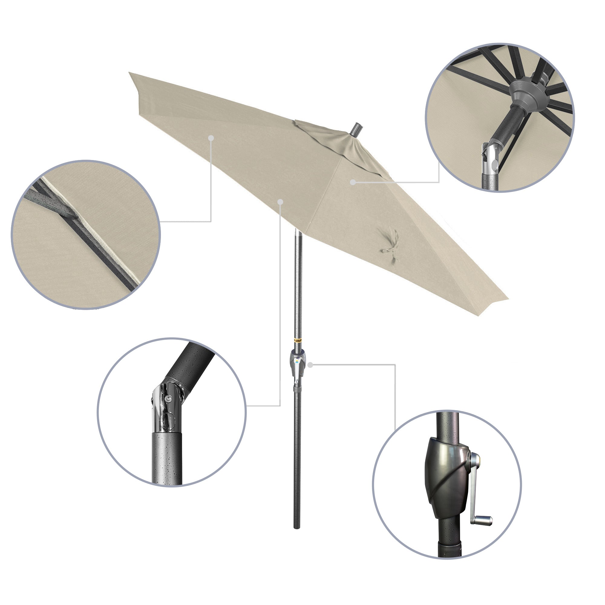 7.5' Pacific Trail Series Patio Umbrella - Sunbrella Fabric