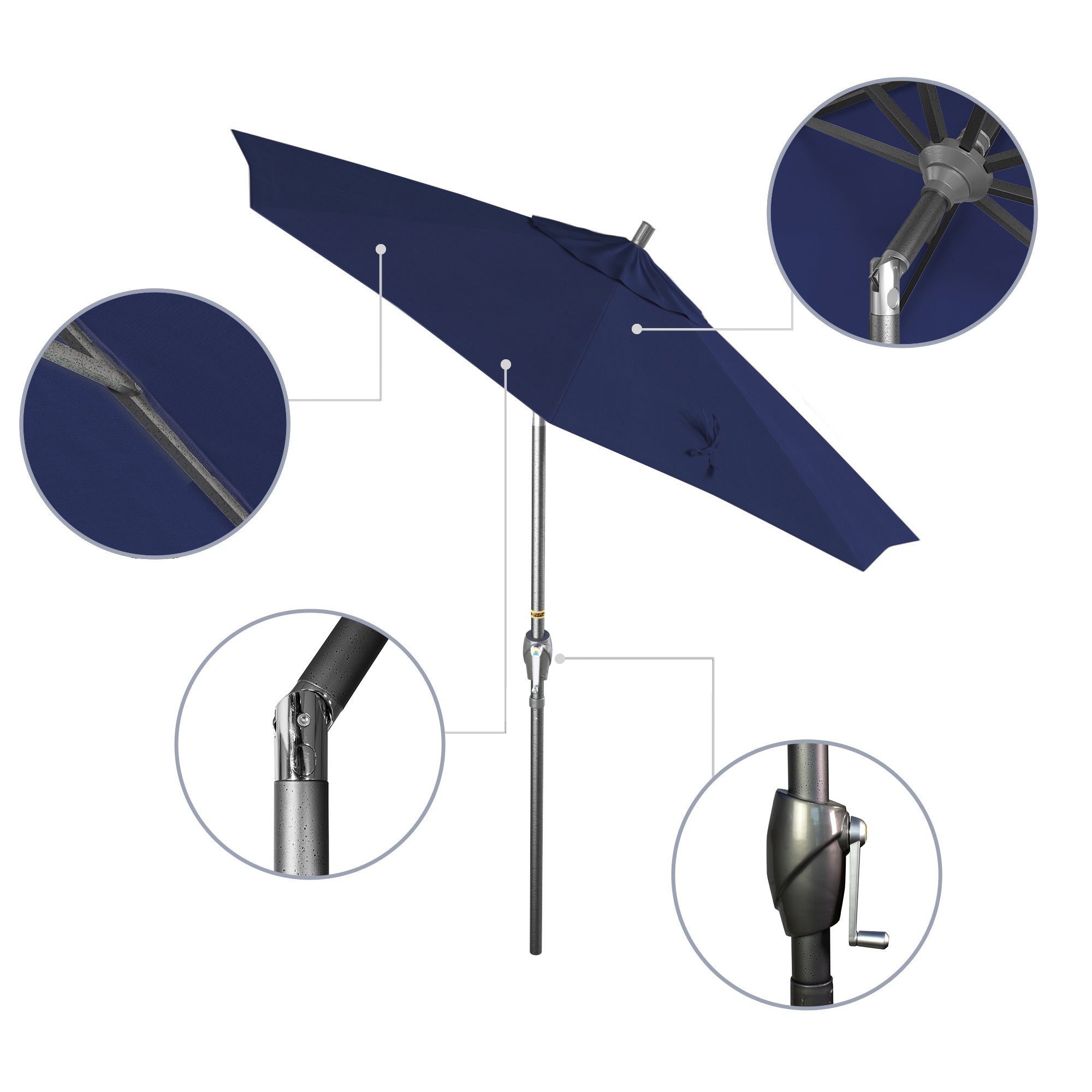 7.5' Pacific Trail Series Patio Umbrella - Sunbrella Fabric