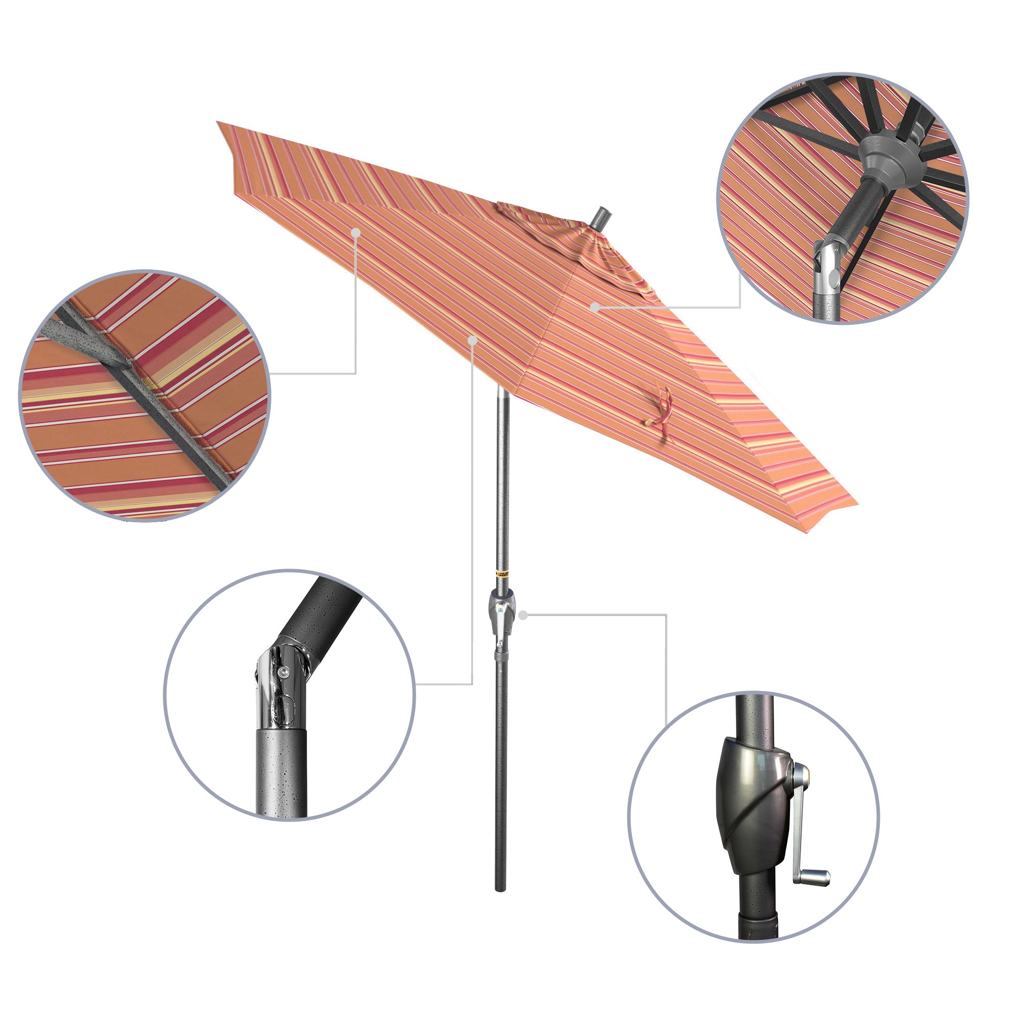 7.5' Pacific Trail Series Patio Umbrella - Sunbrella Fabric