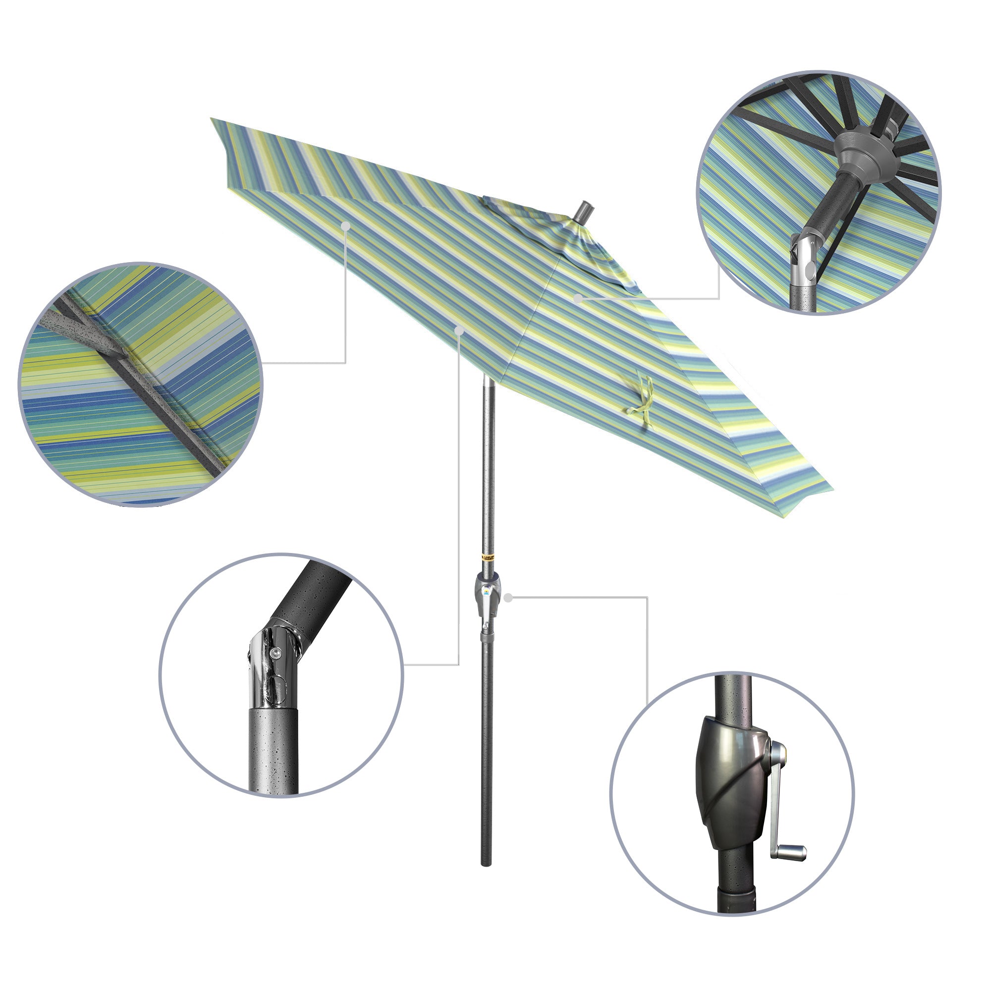7.5' Pacific Trail Series Patio Umbrella - Sunbrella Fabric