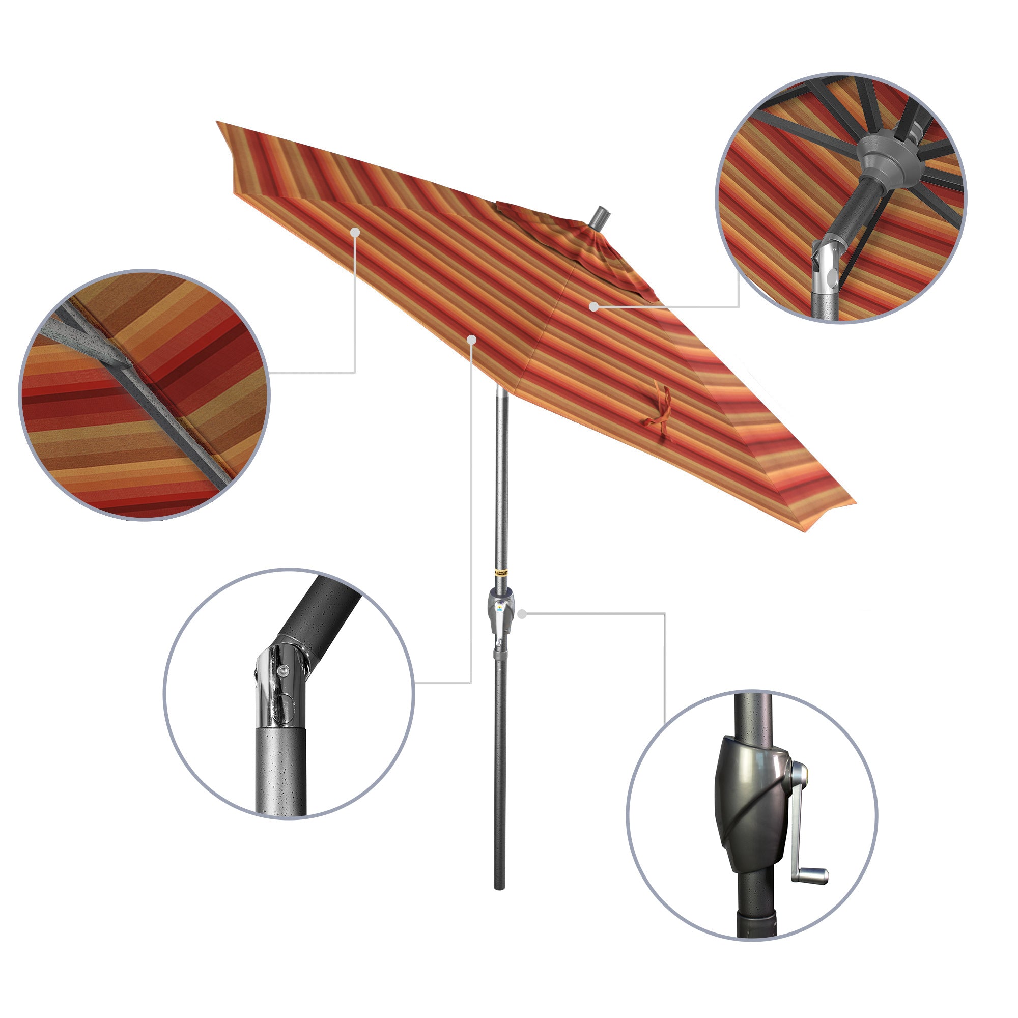 7.5' Pacific Trail Series Patio Umbrella - Sunbrella Fabric