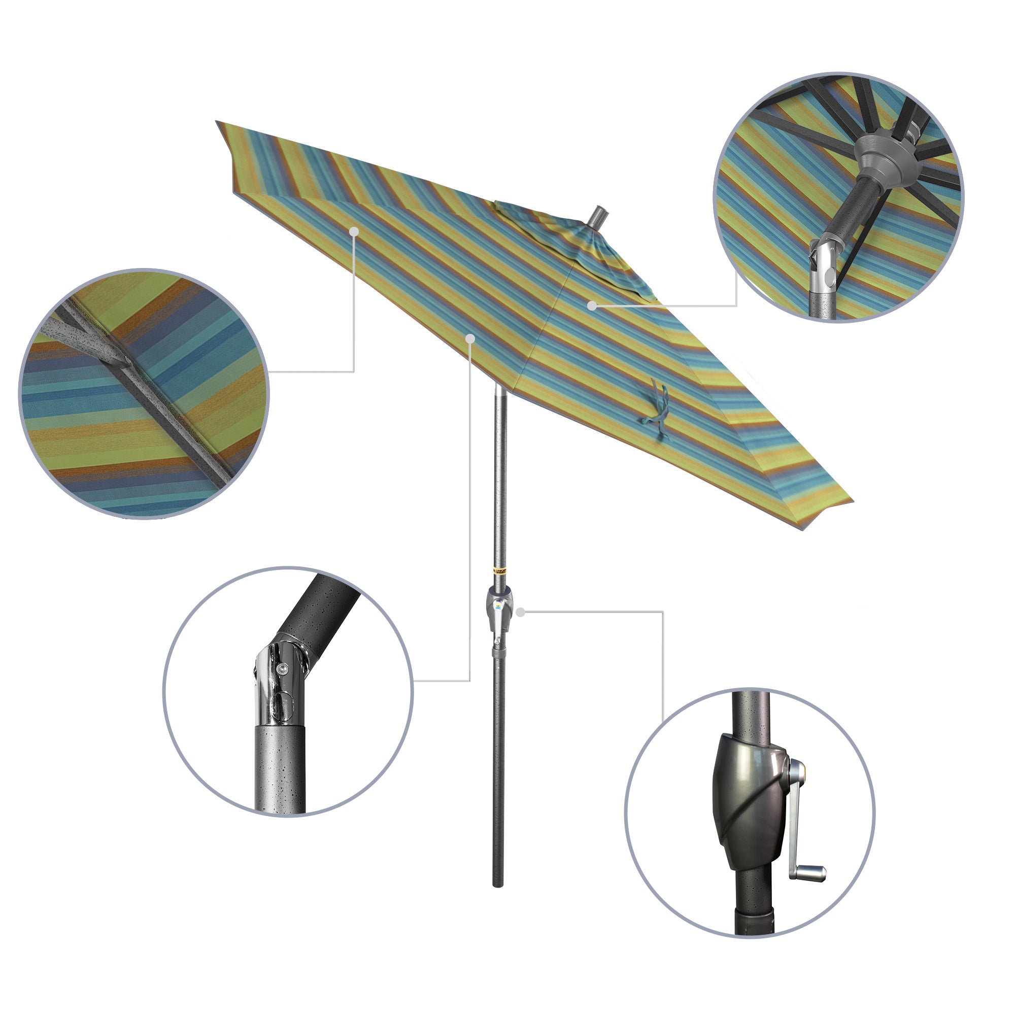 7.5' Pacific Trail Series Patio Umbrella - Sunbrella Fabric