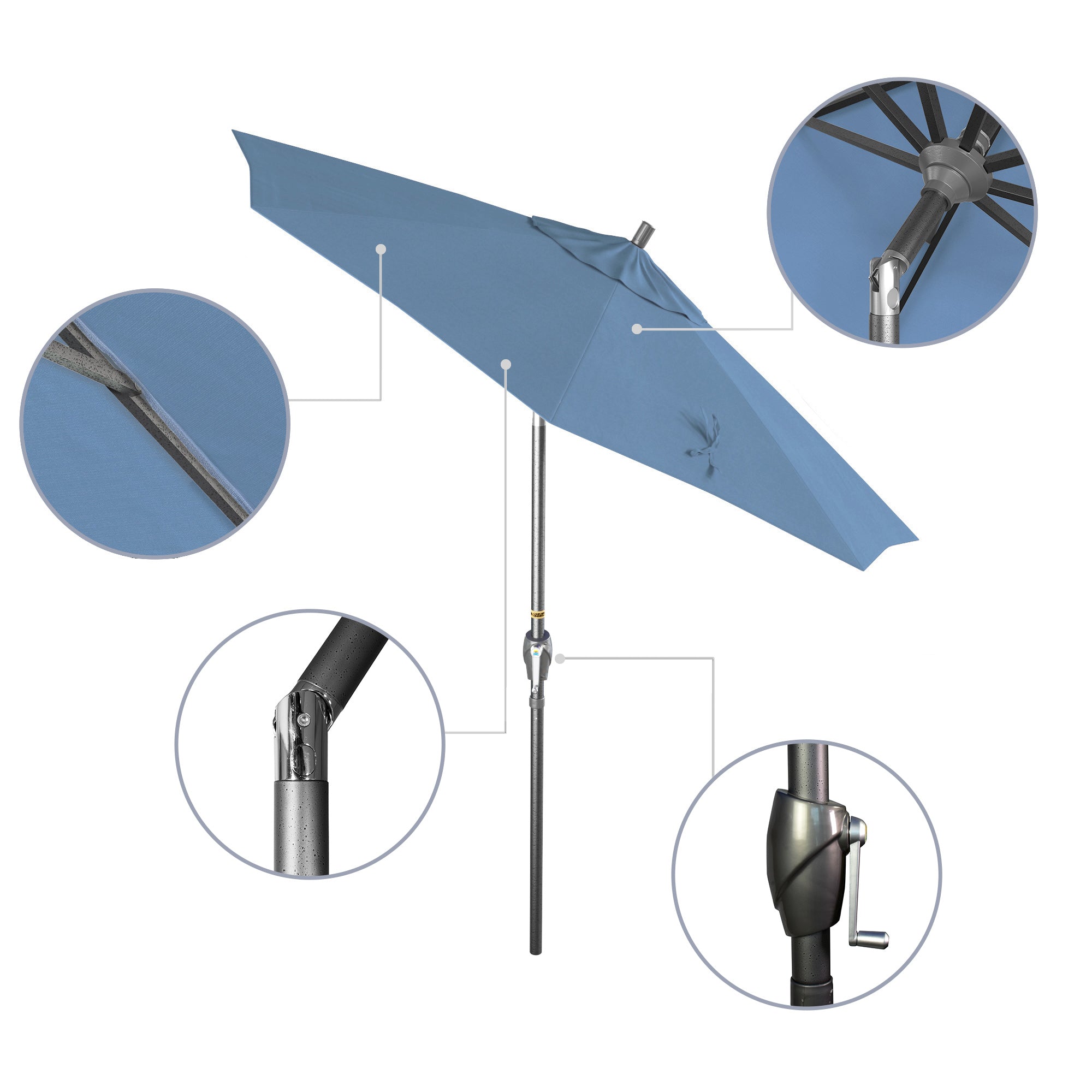 7.5' Pacific Trail Series Patio Umbrella - Sunbrella Fabric