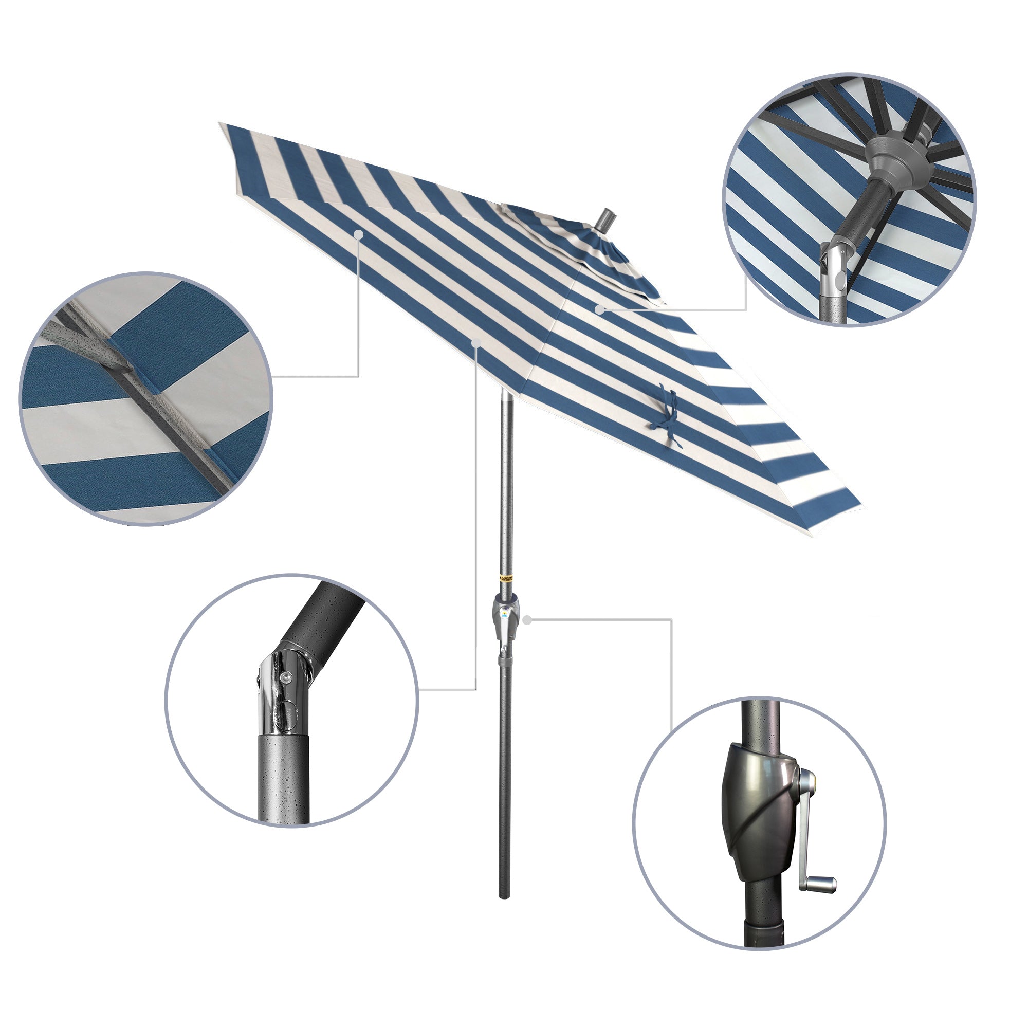 7.5' Pacific Trail Series Patio Umbrella - Sunbrella Fabric