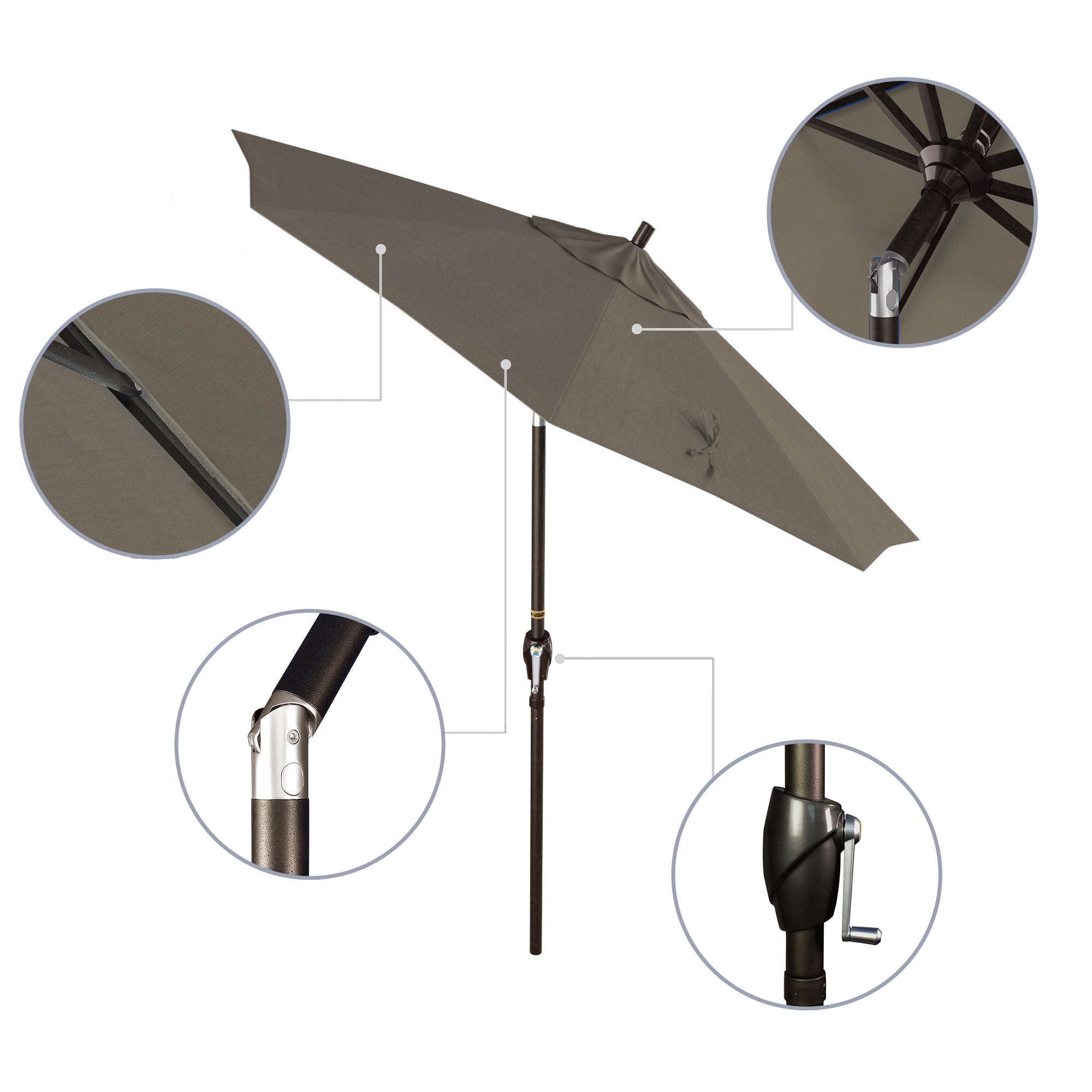 7.5' Pacific Trail Series Patio Umbrella - Sunbrella Fabric