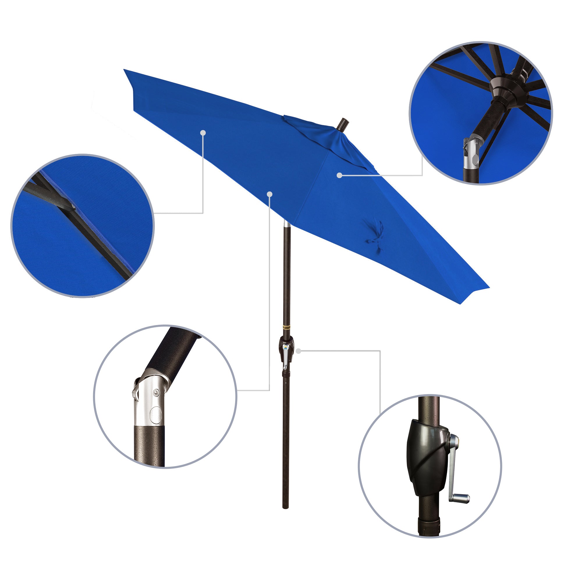 7.5' Pacific Trail Series Patio Umbrella - Sunbrella Fabric