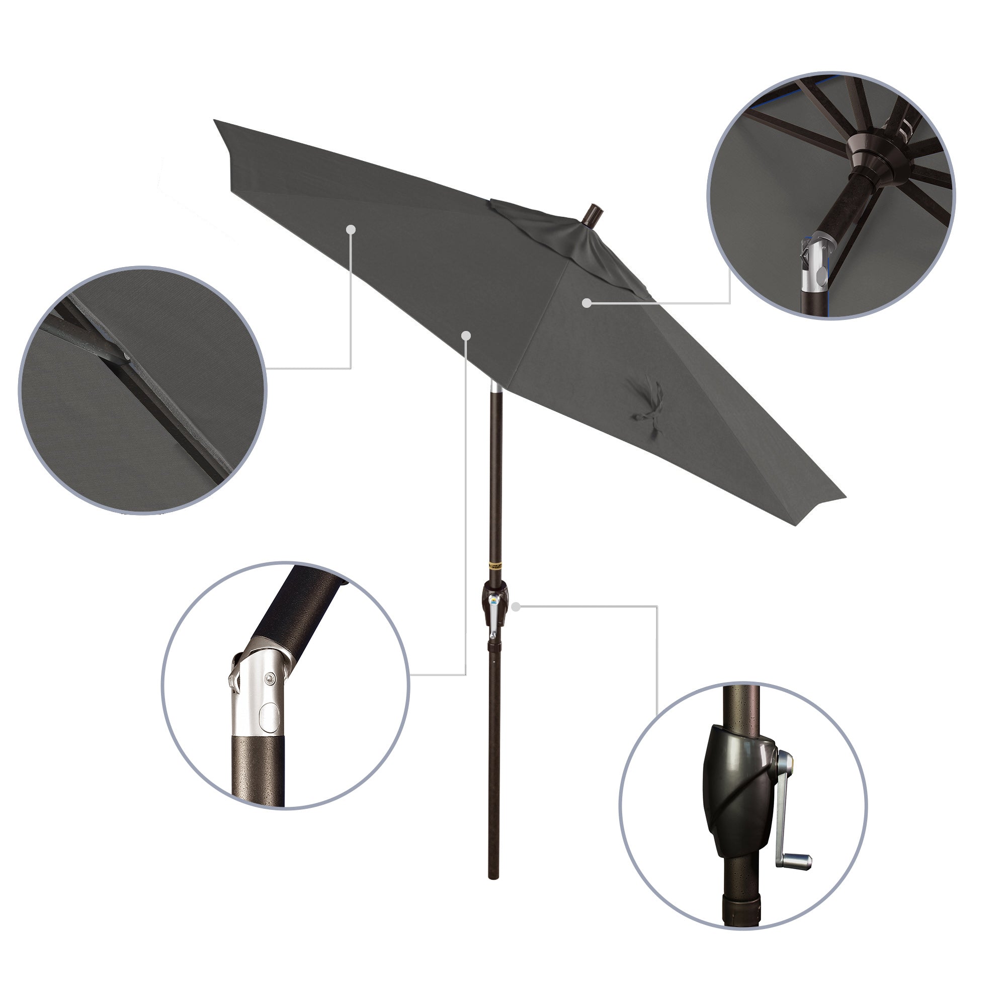 7.5' Pacific Trail Series Patio Umbrella - Sunbrella Fabric