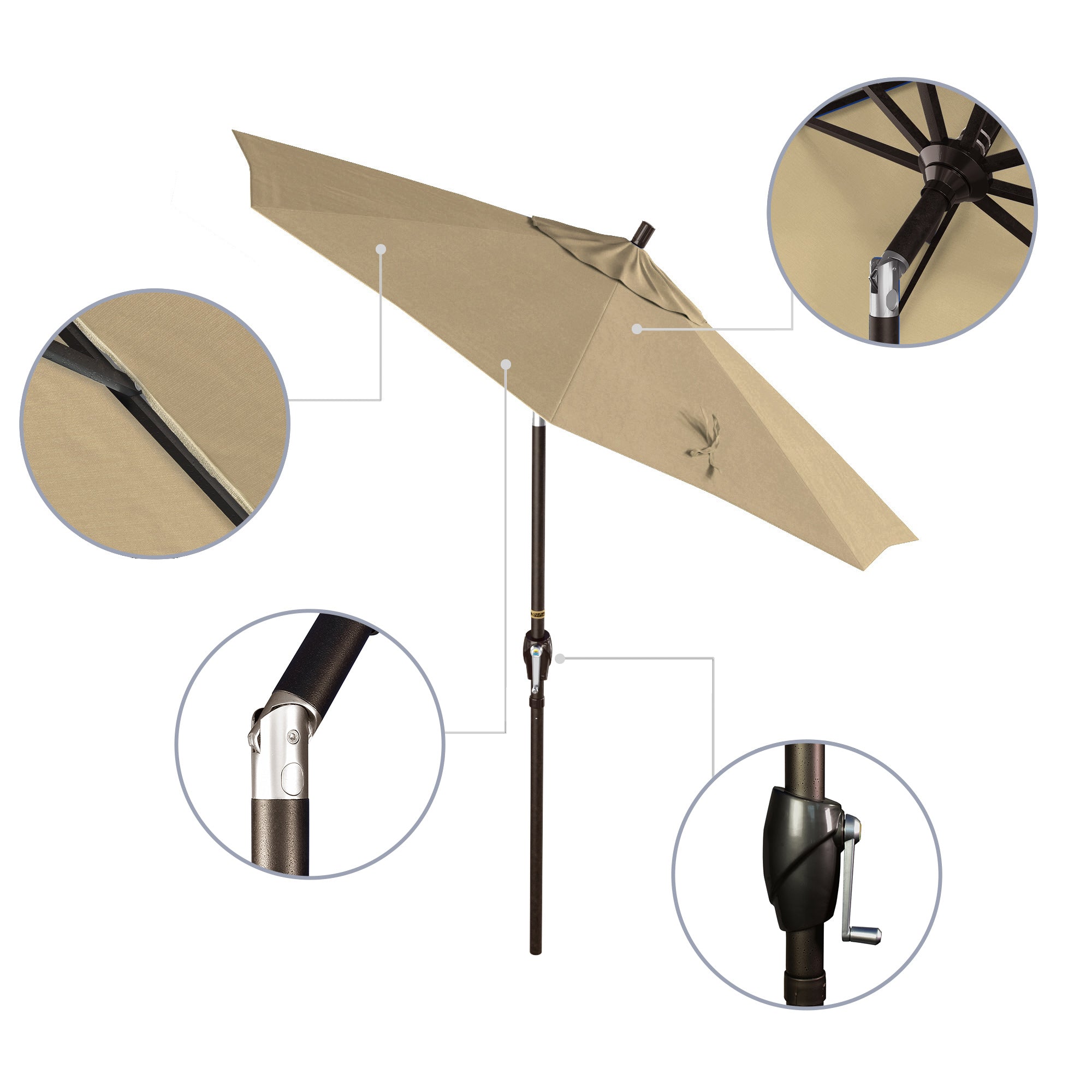 7.5' Pacific Trail Series Patio Umbrella - Sunbrella Fabric