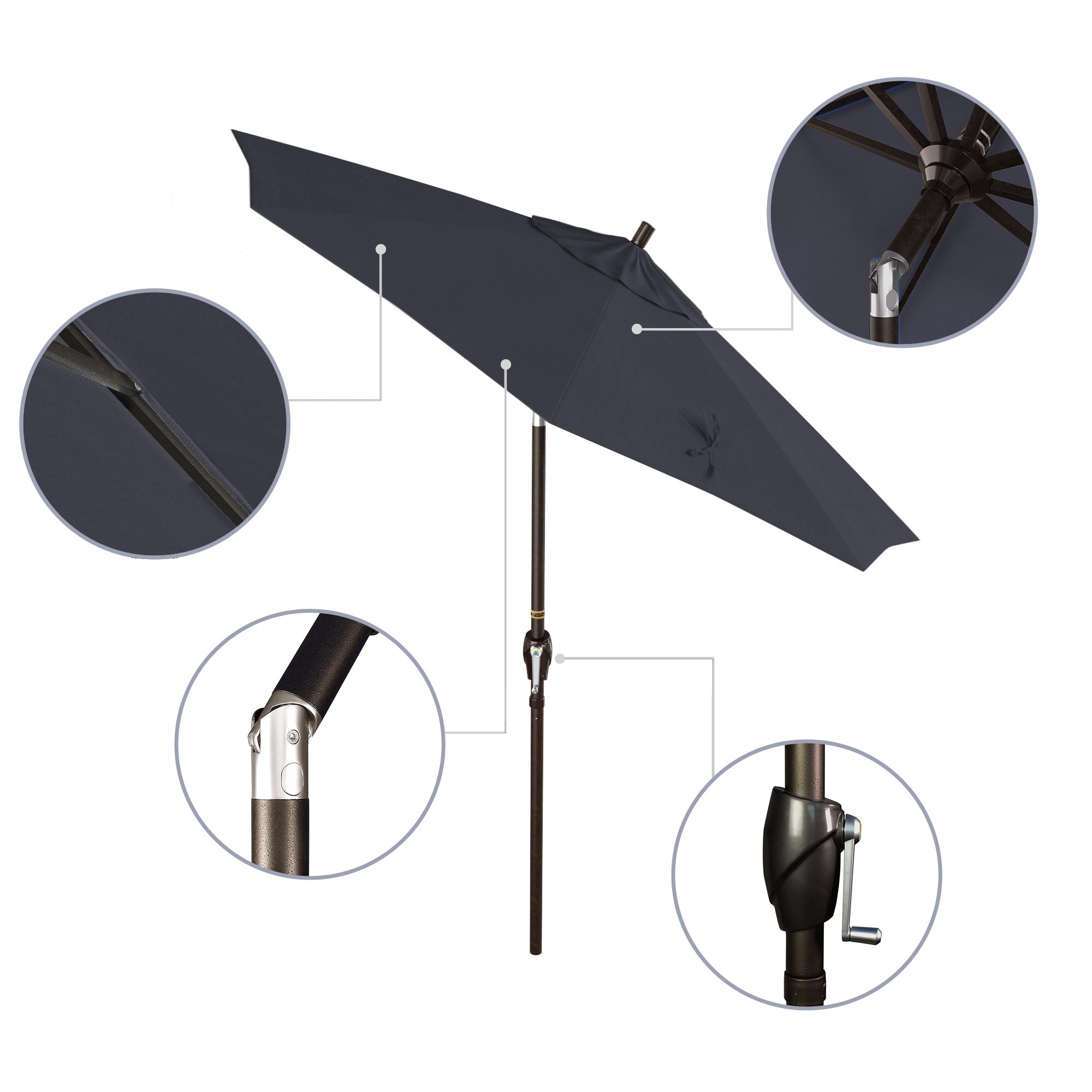 7.5' Pacific Trail Series Patio Umbrella - Sunbrella Fabric