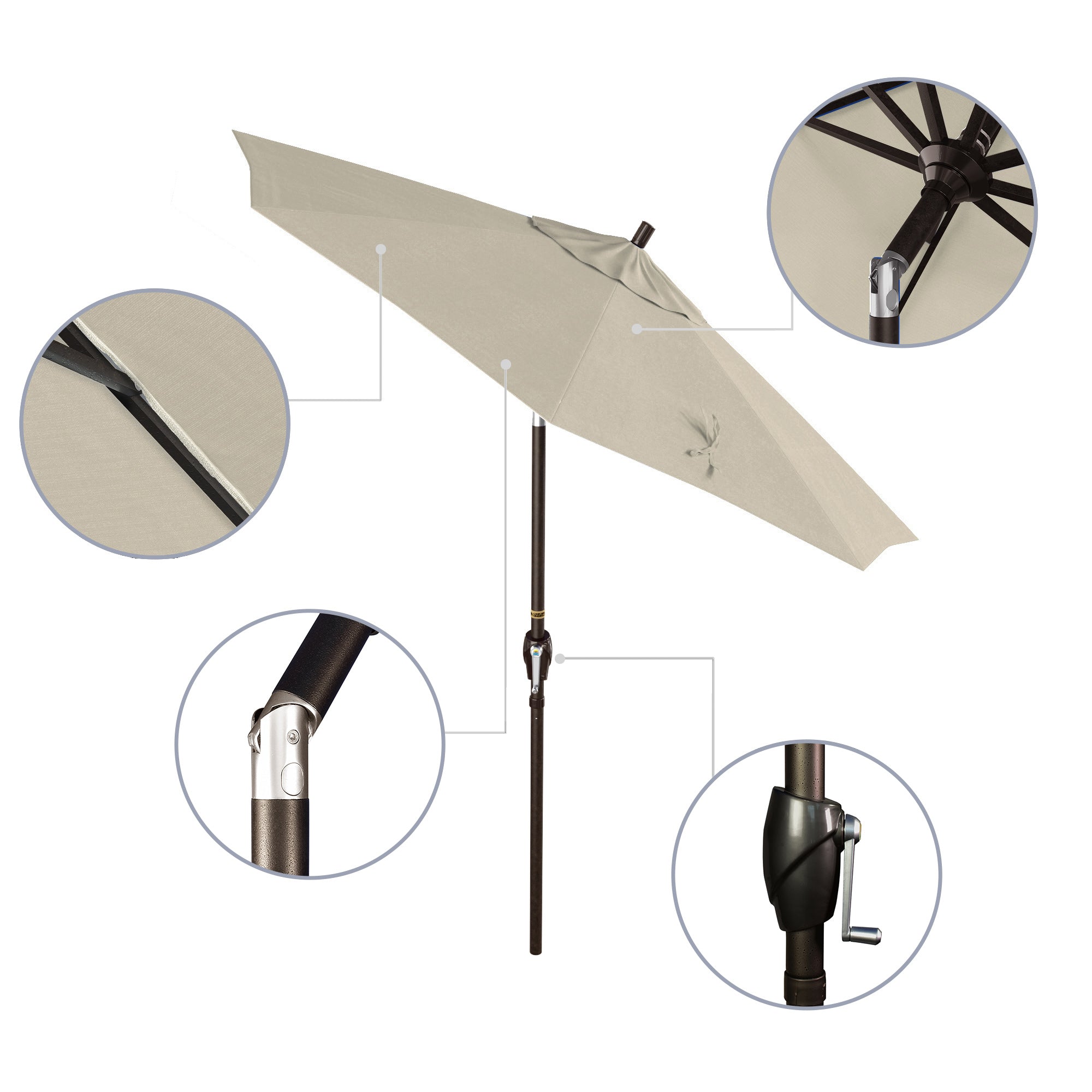 7.5' Pacific Trail Series Patio Umbrella - Sunbrella Fabric