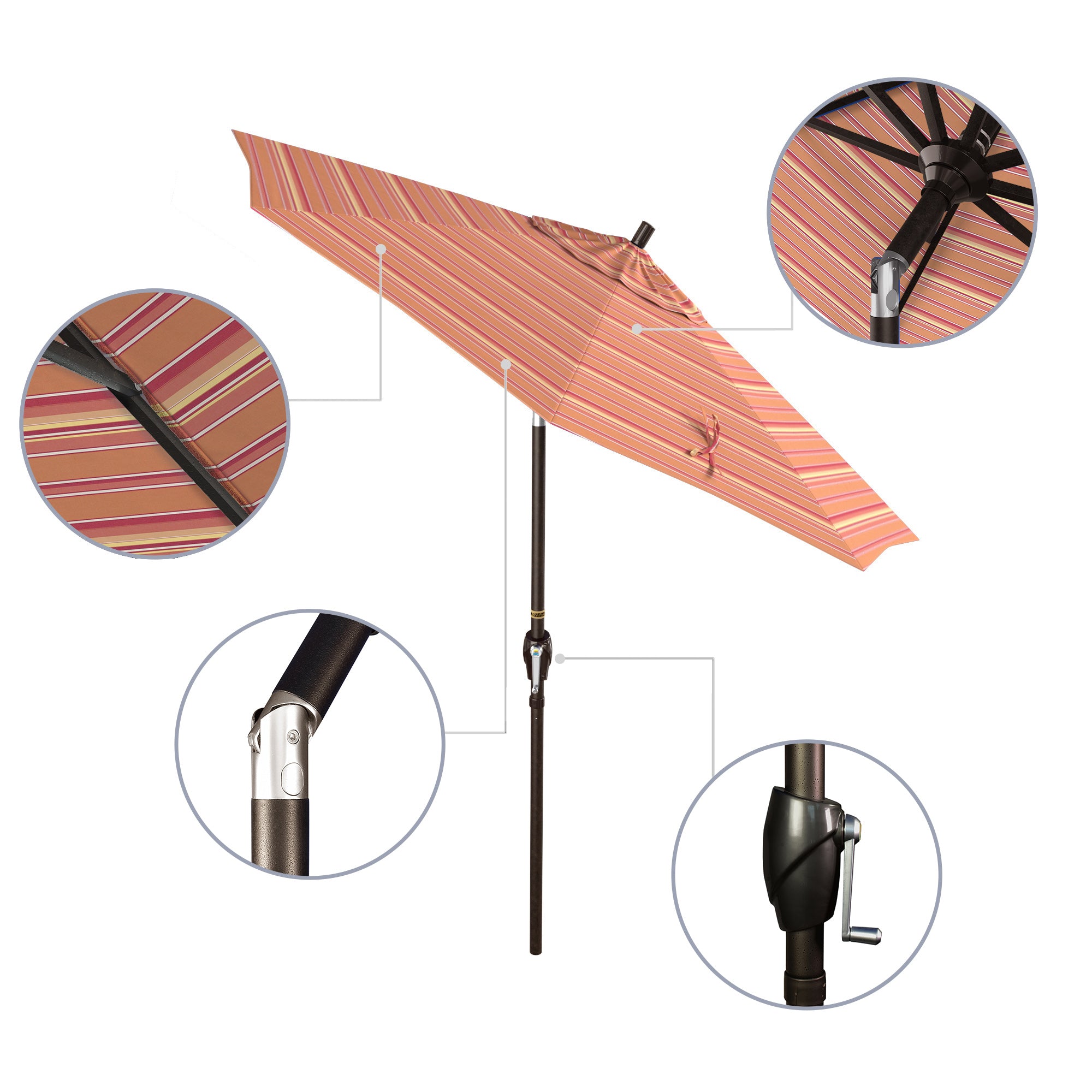 7.5' Pacific Trail Series Patio Umbrella - Sunbrella Fabric