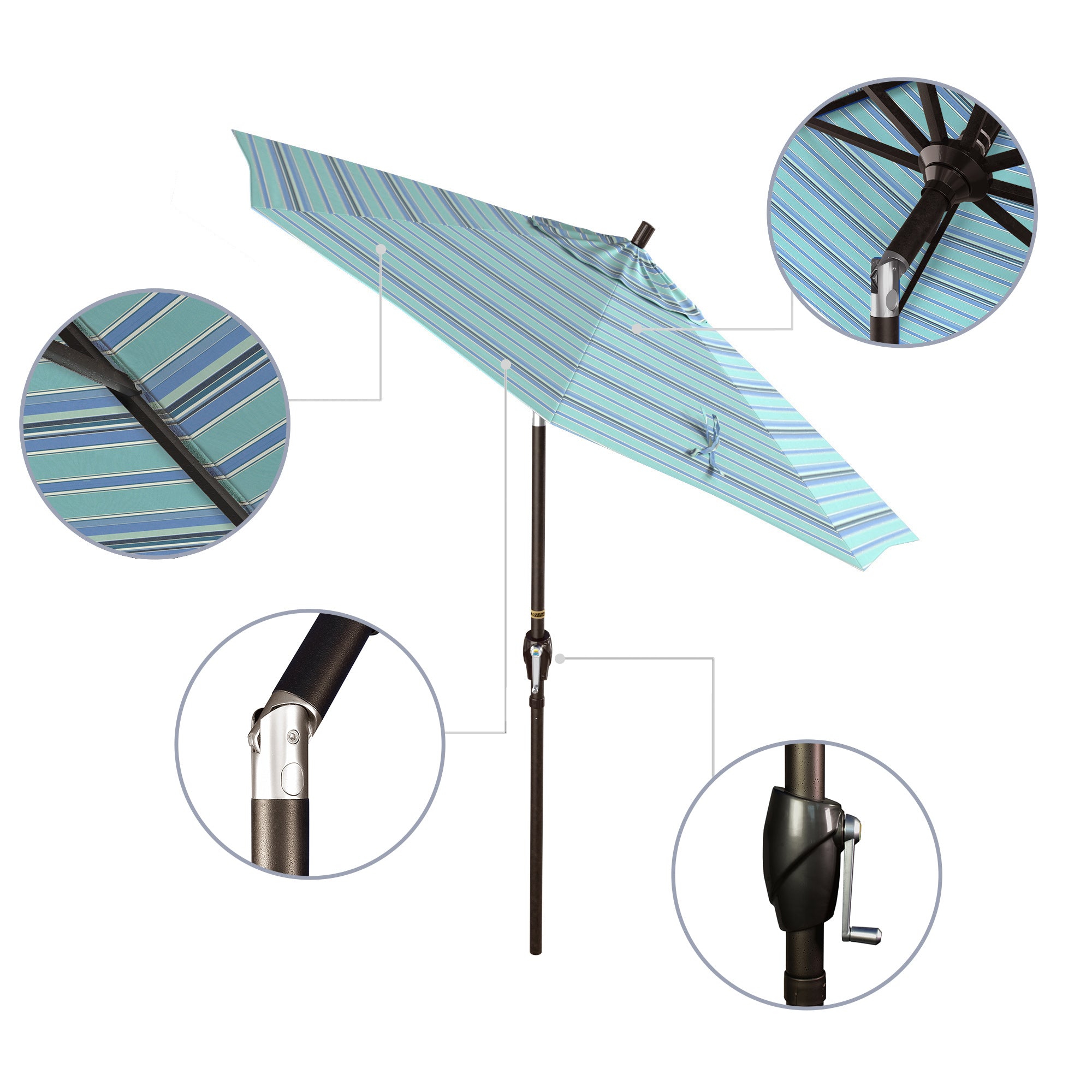 7.5' Pacific Trail Series Patio Umbrella - Sunbrella Fabric