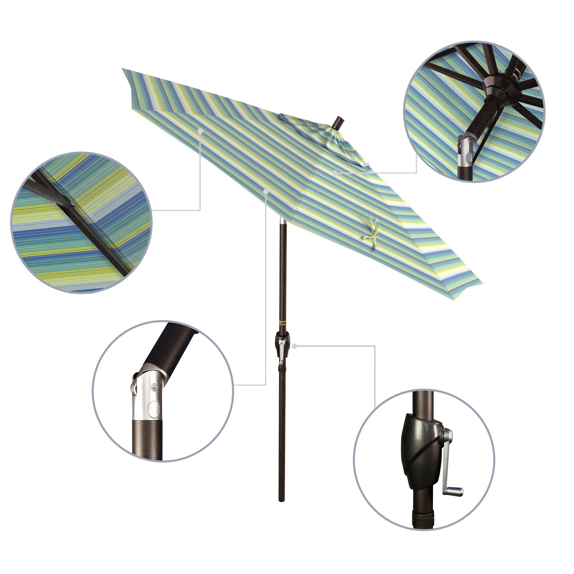 7.5' Pacific Trail Series Patio Umbrella - Sunbrella Fabric