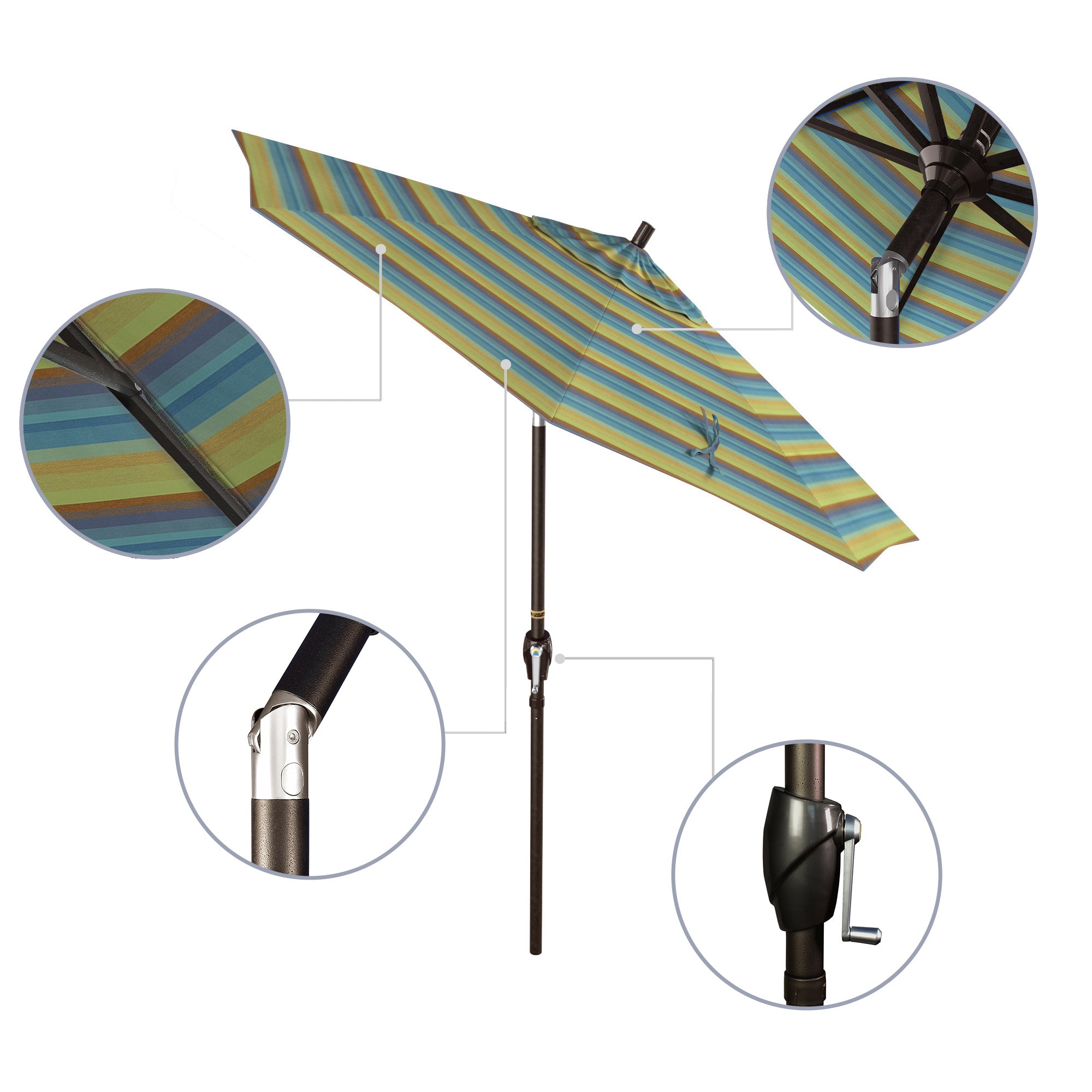 7.5' Pacific Trail Series Patio Umbrella - Sunbrella Fabric