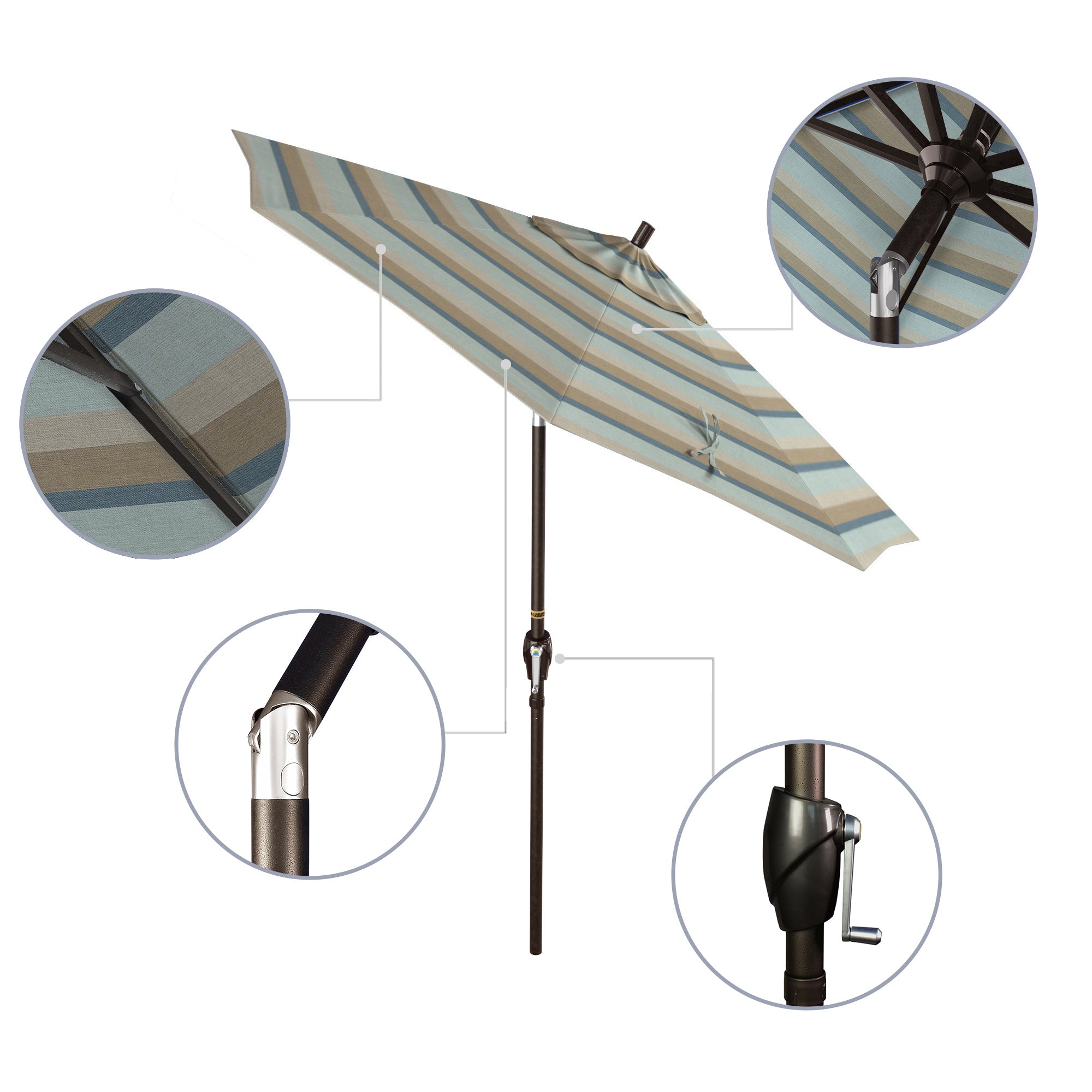 7.5' Pacific Trail Series Patio Umbrella - Sunbrella Fabric