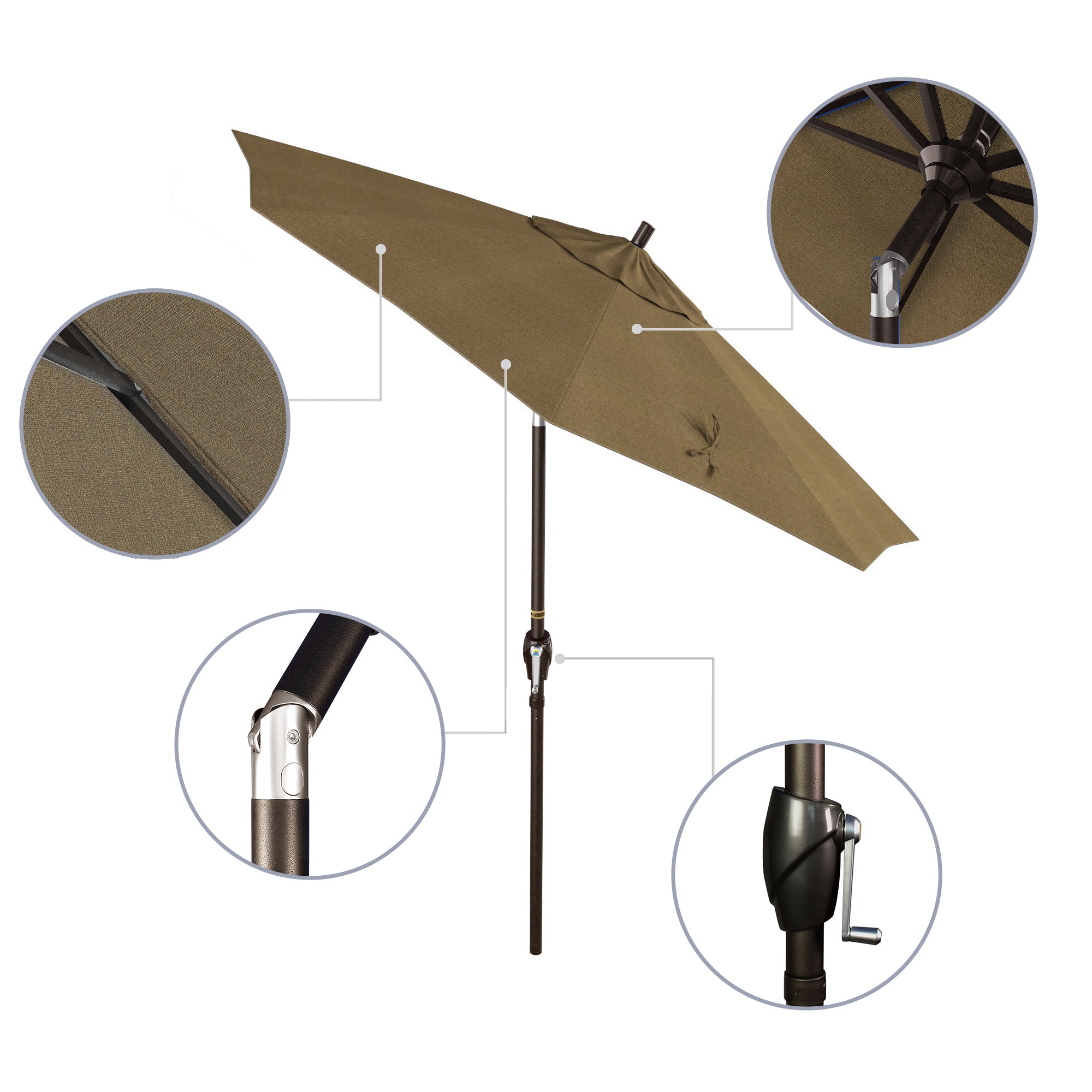 7.5' Pacific Trail Series Patio Umbrella - Sunbrella Fabric