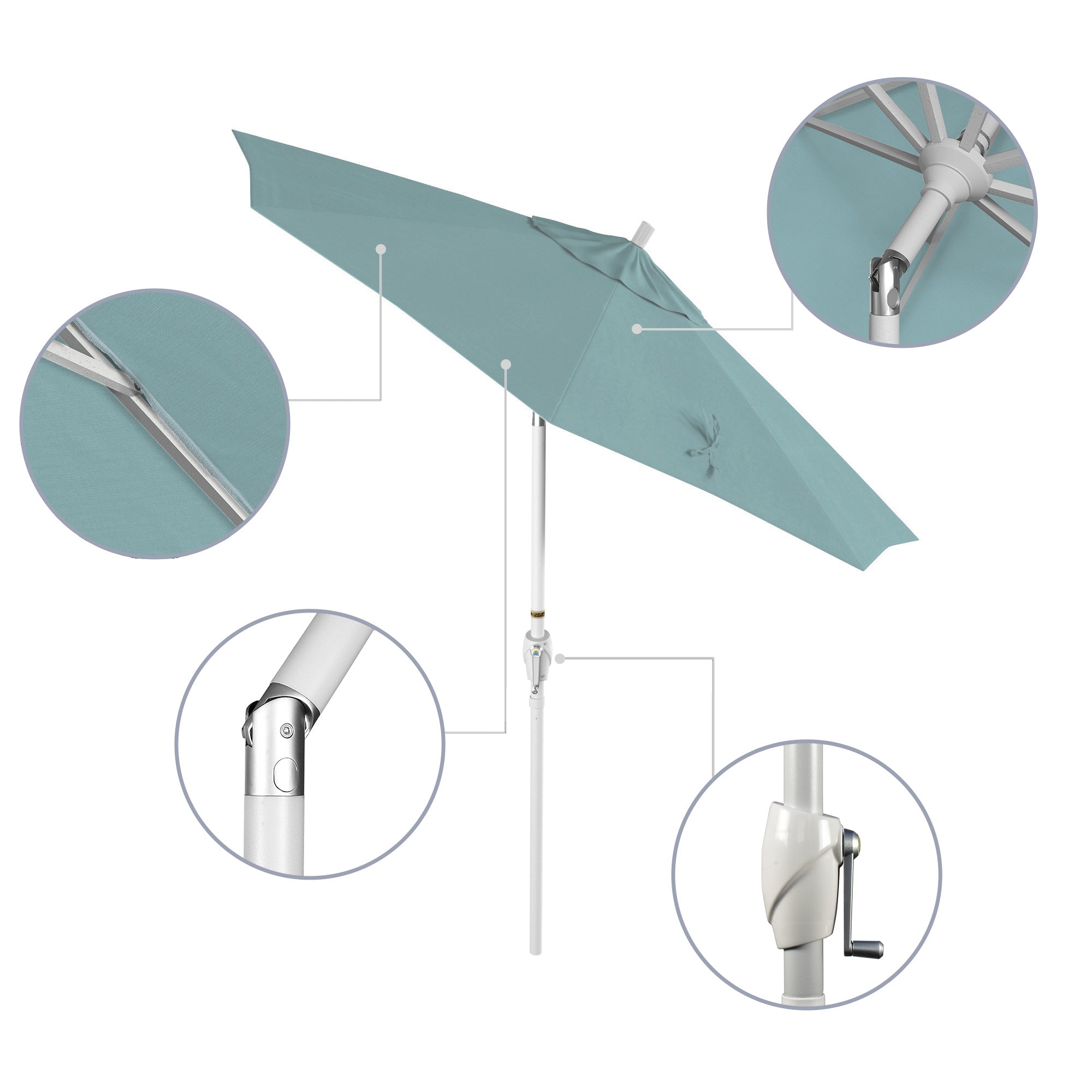 7.5' Pacific Trail Series Patio Umbrella - Sunbrella Fabric