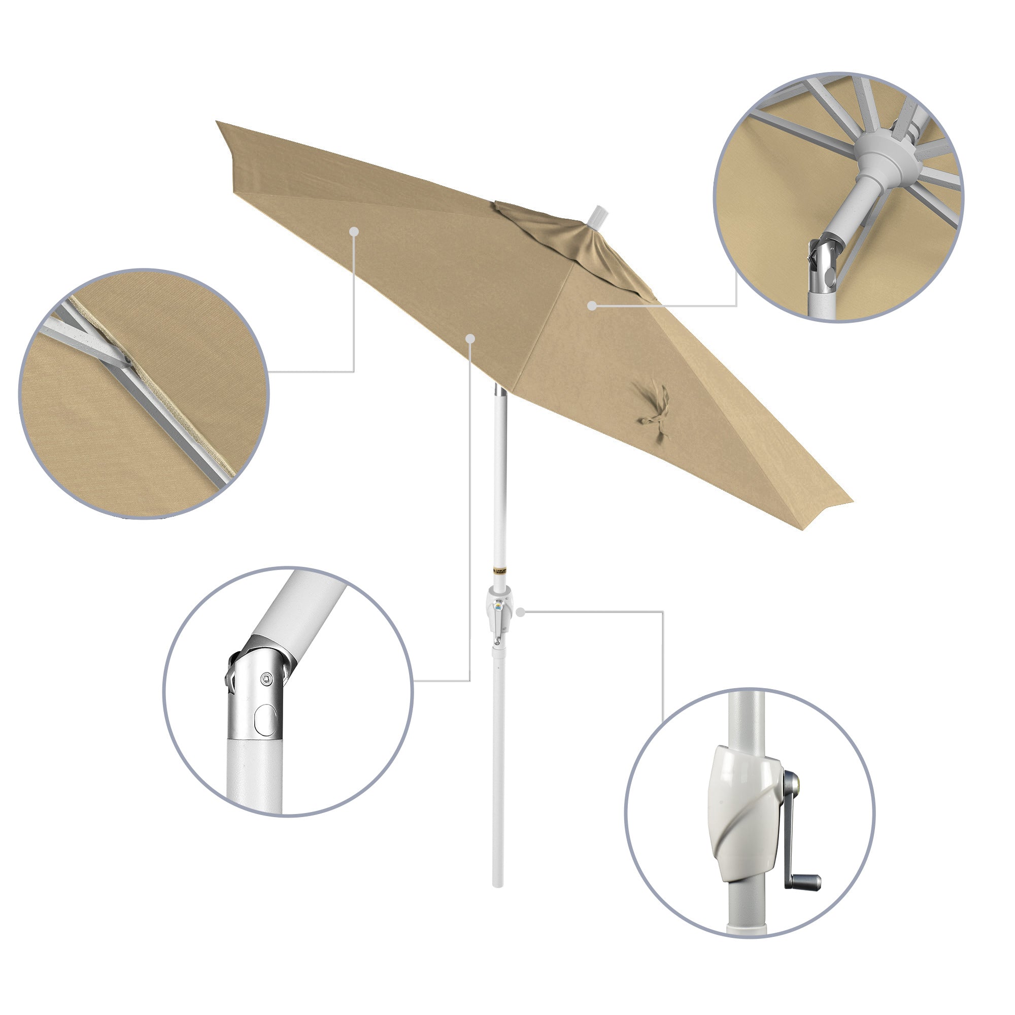 7.5' Pacific Trail Series Patio Umbrella - Sunbrella Fabric