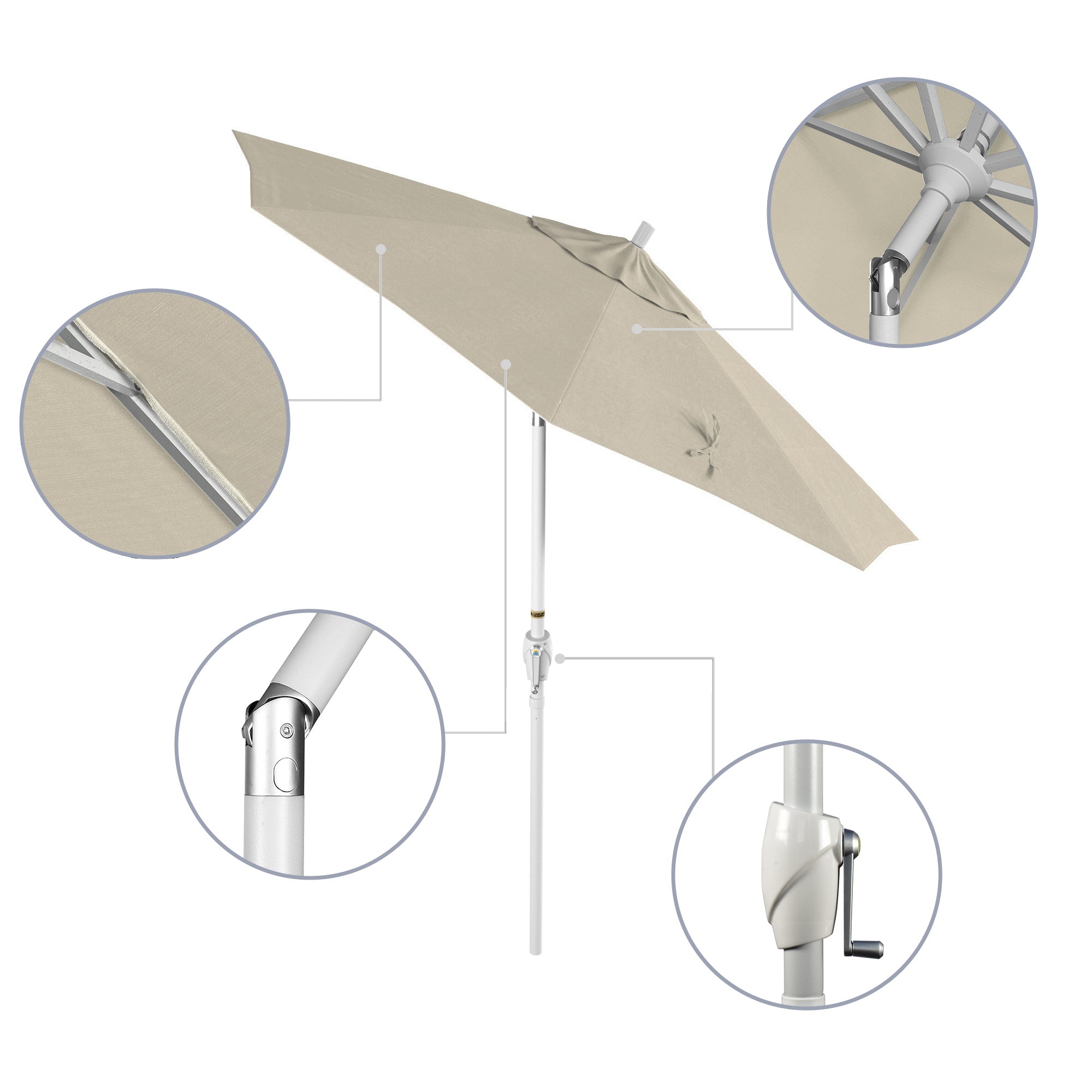 7.5' Pacific Trail Series Patio Umbrella - Sunbrella Fabric