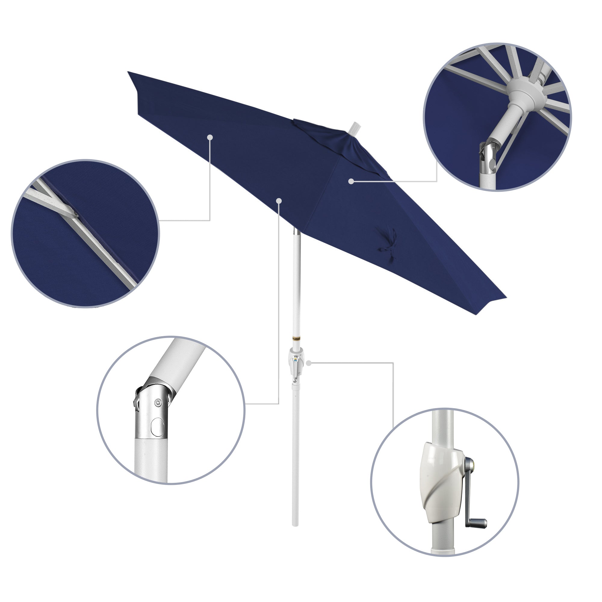 7.5' Pacific Trail Series Patio Umbrella - Sunbrella Fabric