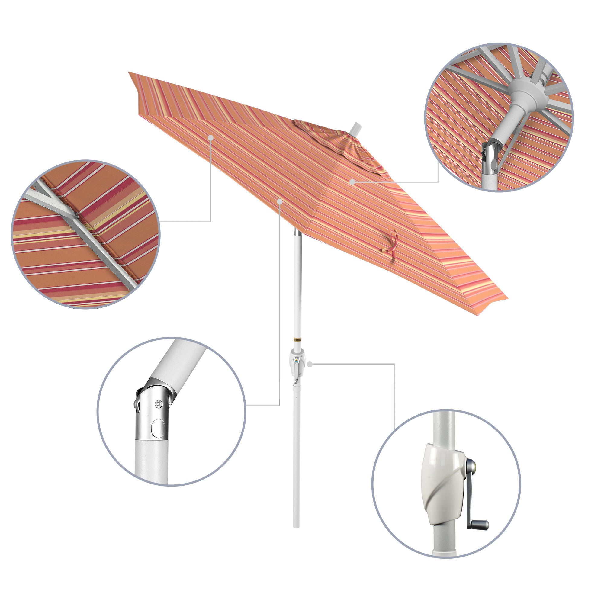 7.5' Pacific Trail Series Patio Umbrella - Sunbrella Fabric