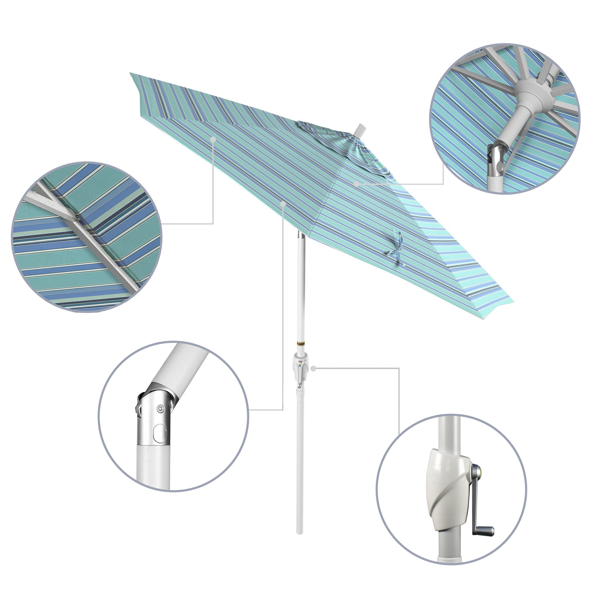7.5' Pacific Trail Series Patio Umbrella - Sunbrella Fabric