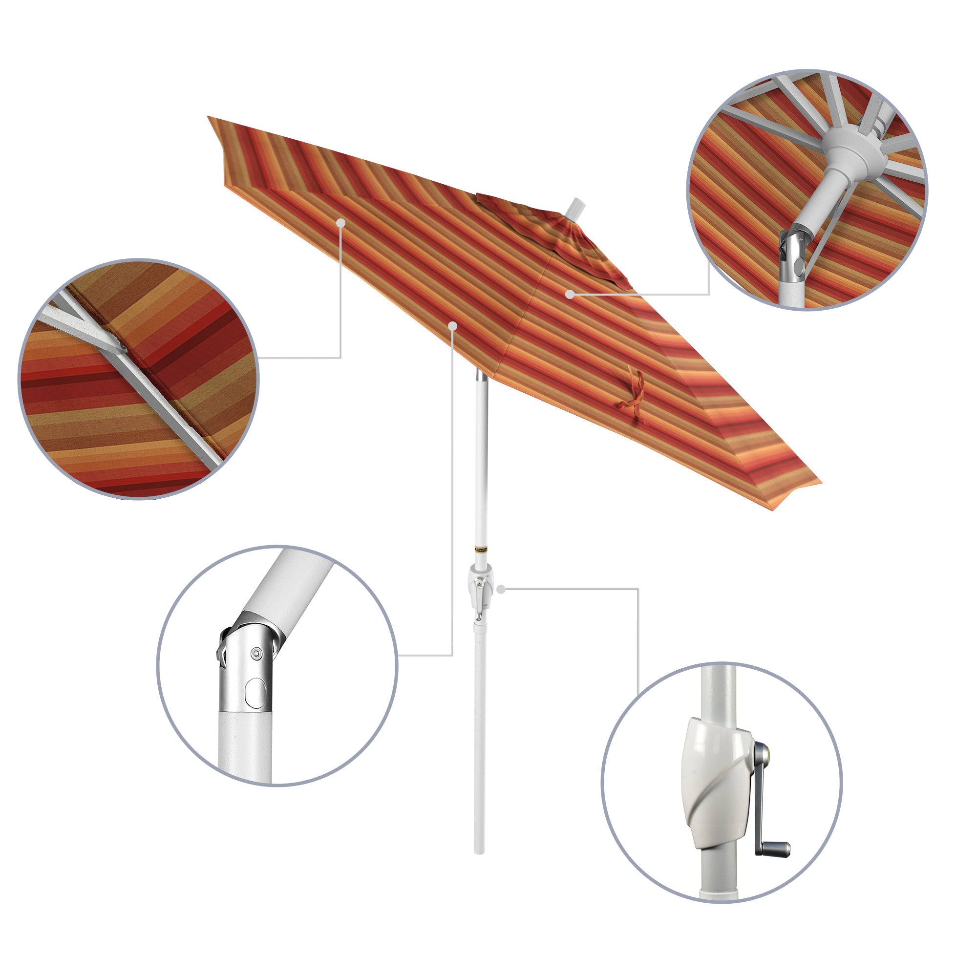 7.5' Pacific Trail Series Patio Umbrella - Sunbrella Fabric