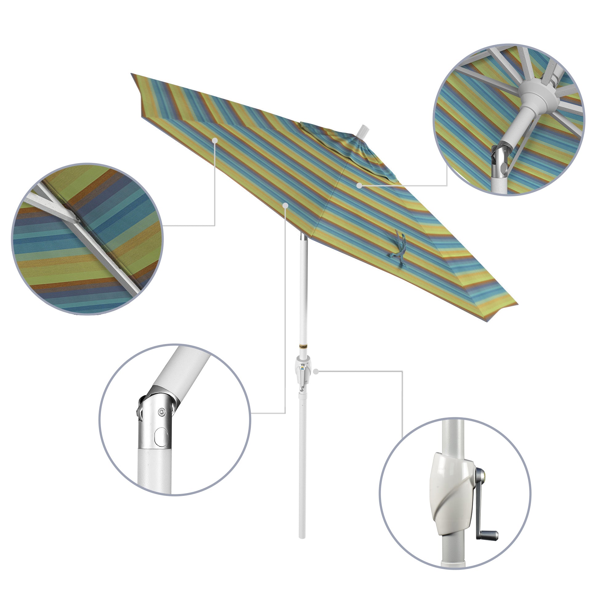 7.5' Pacific Trail Series Patio Umbrella - Sunbrella Fabric