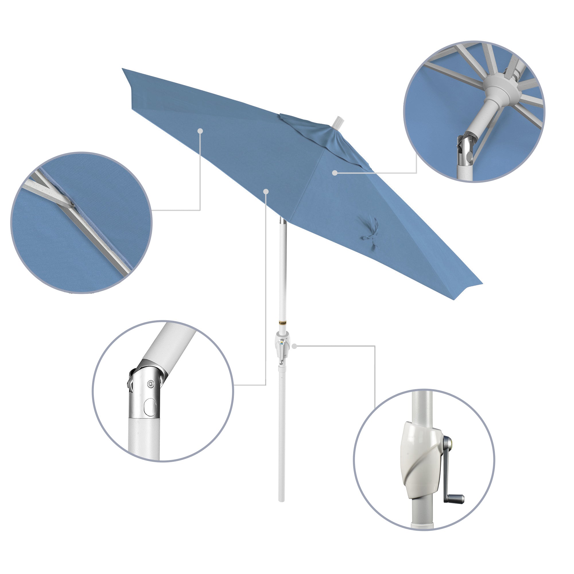 7.5' Pacific Trail Series Patio Umbrella - Sunbrella Fabric