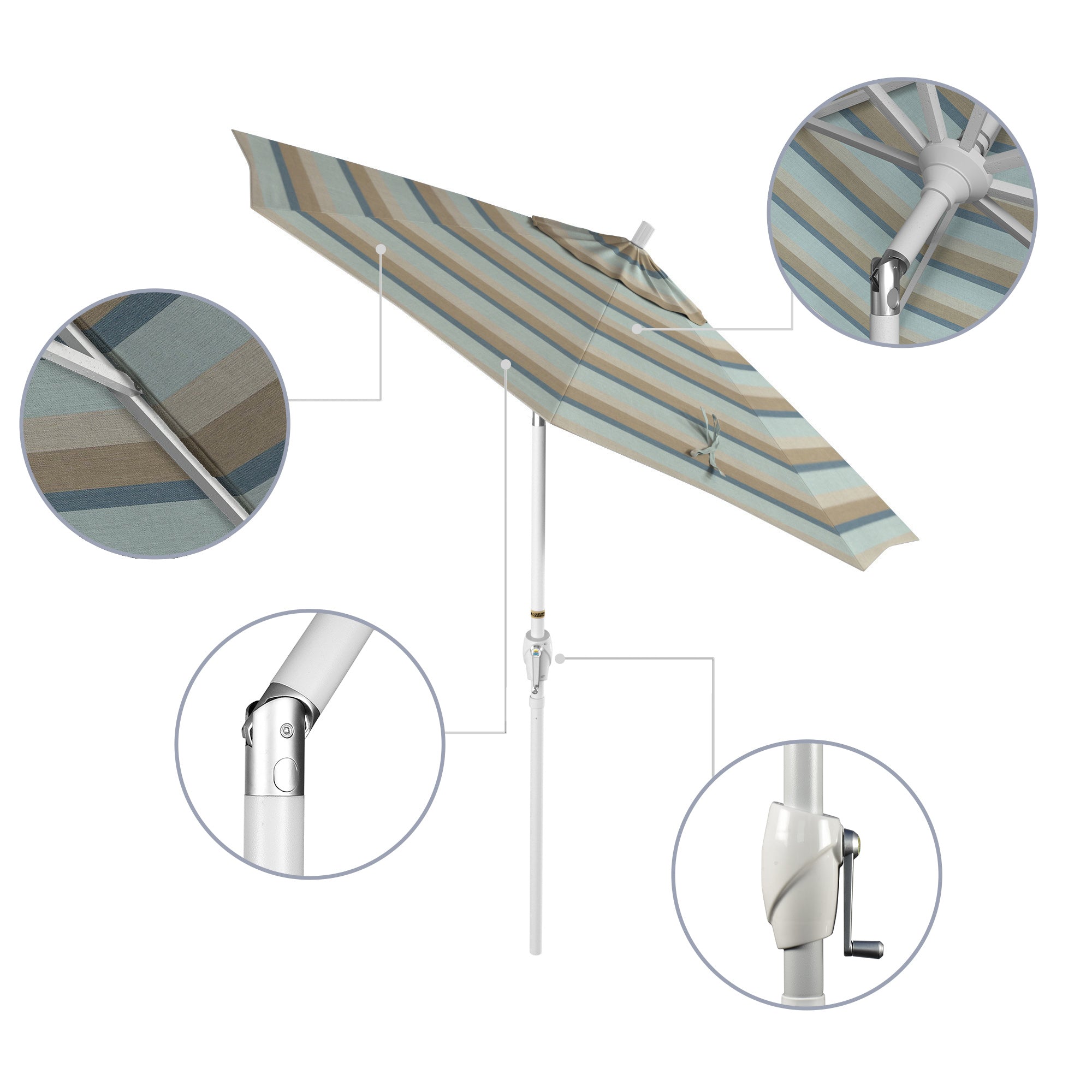 7.5' Pacific Trail Series Patio Umbrella - Sunbrella Fabric