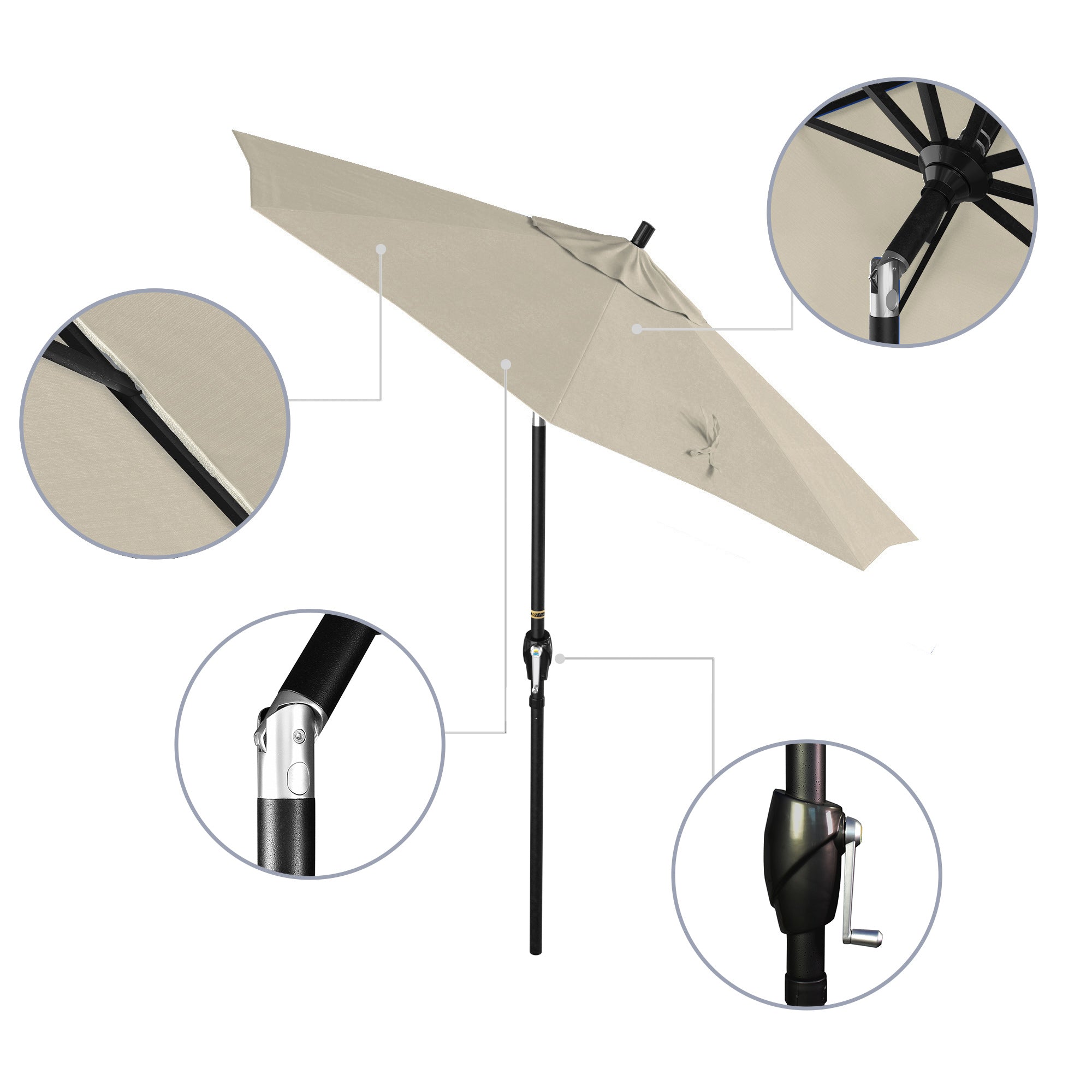 7.5' Pacific Trail Series Patio Umbrella - Sunbrella Fabric