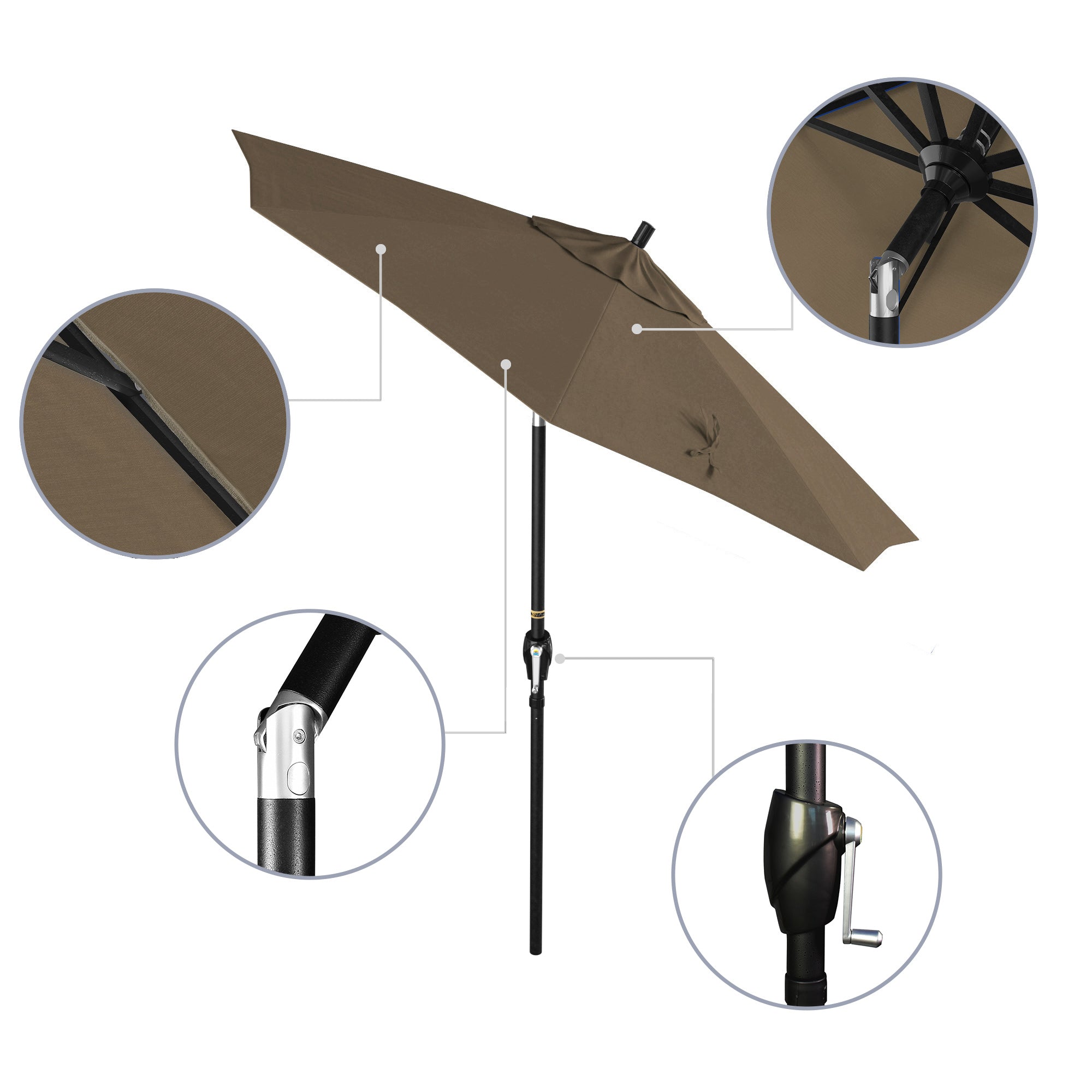 7.5' Pacific Trail Series Patio Umbrella - Sunbrella Fabric